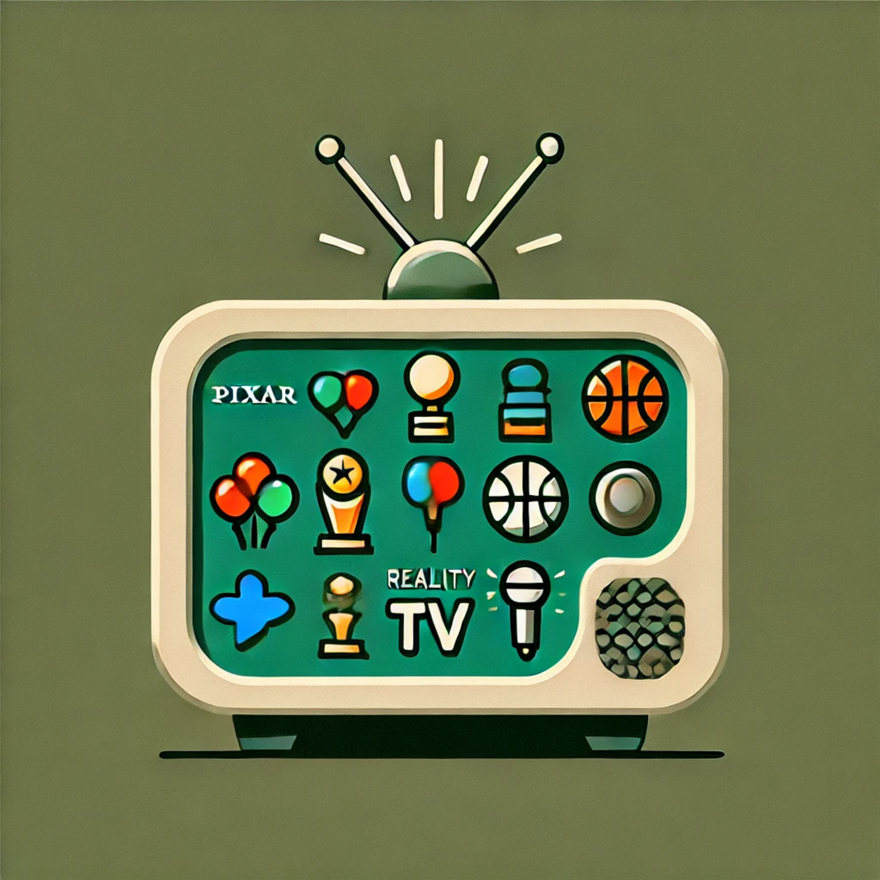 Pixar, Sports and Reality TV (of course) episode artwork