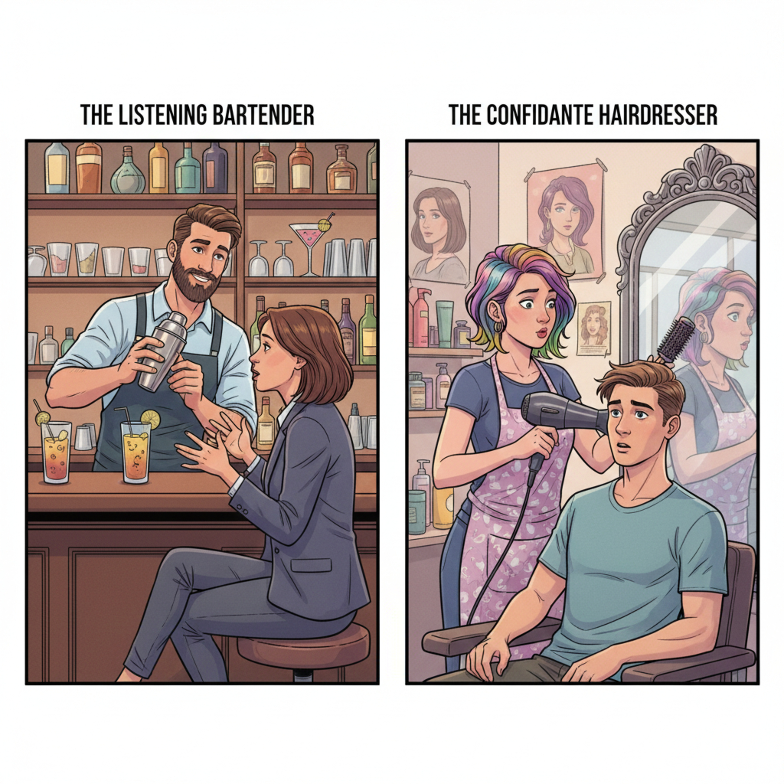 Bartending and hairdressing- the psychotherapy before Doctors episode artwork