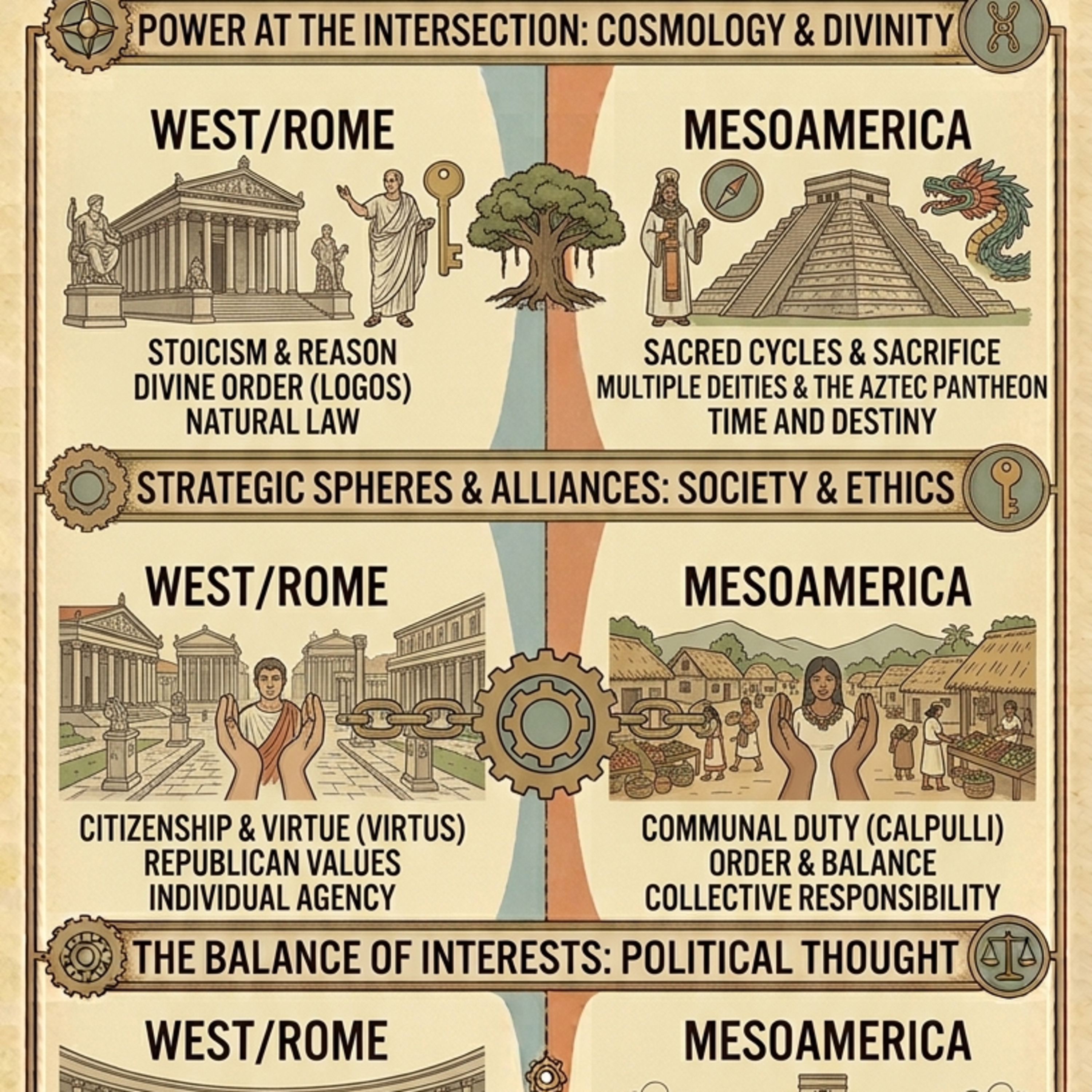 Comparing the ideas from the West- Middle East and Rome
