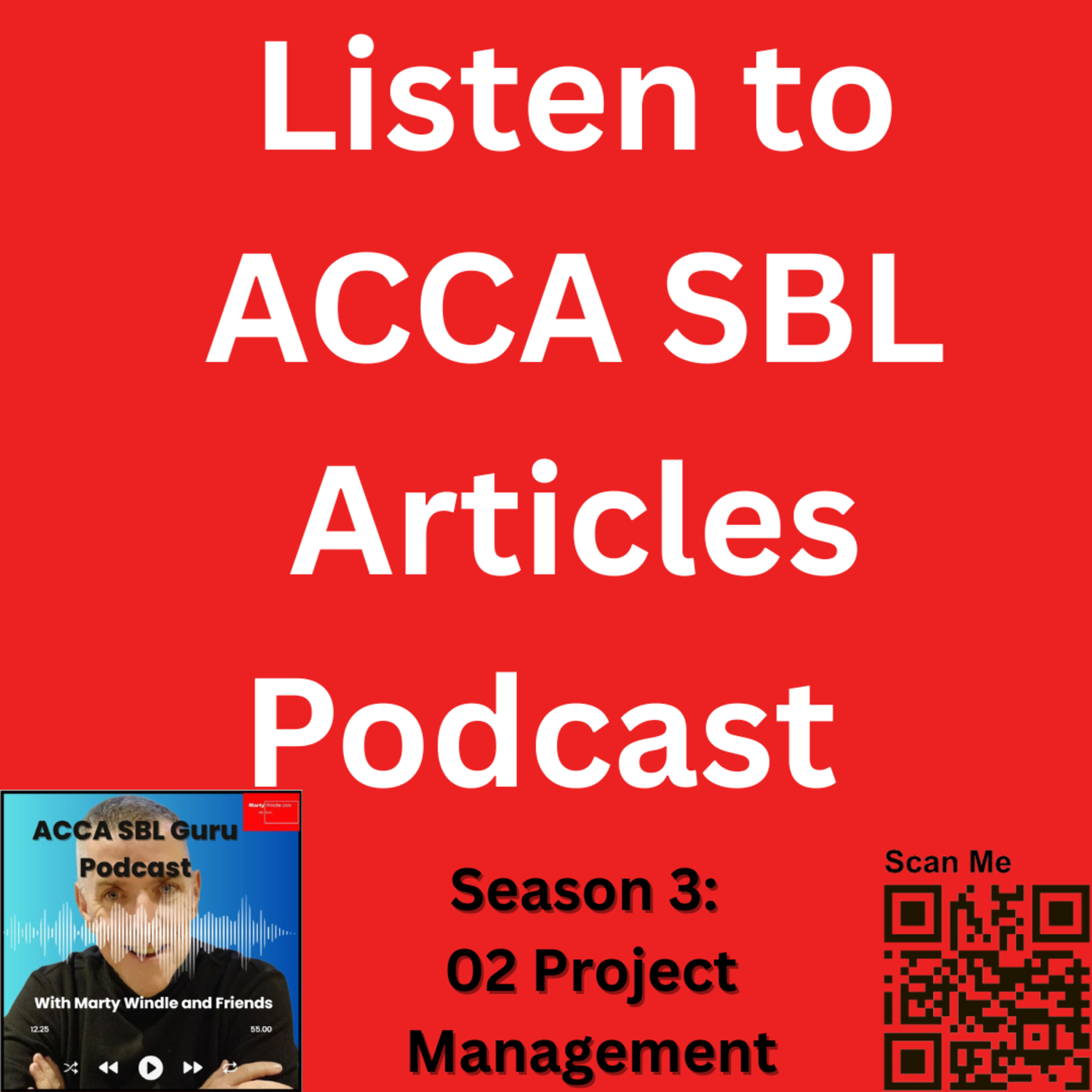 Listen to ACCA SBL Articles - Project Management