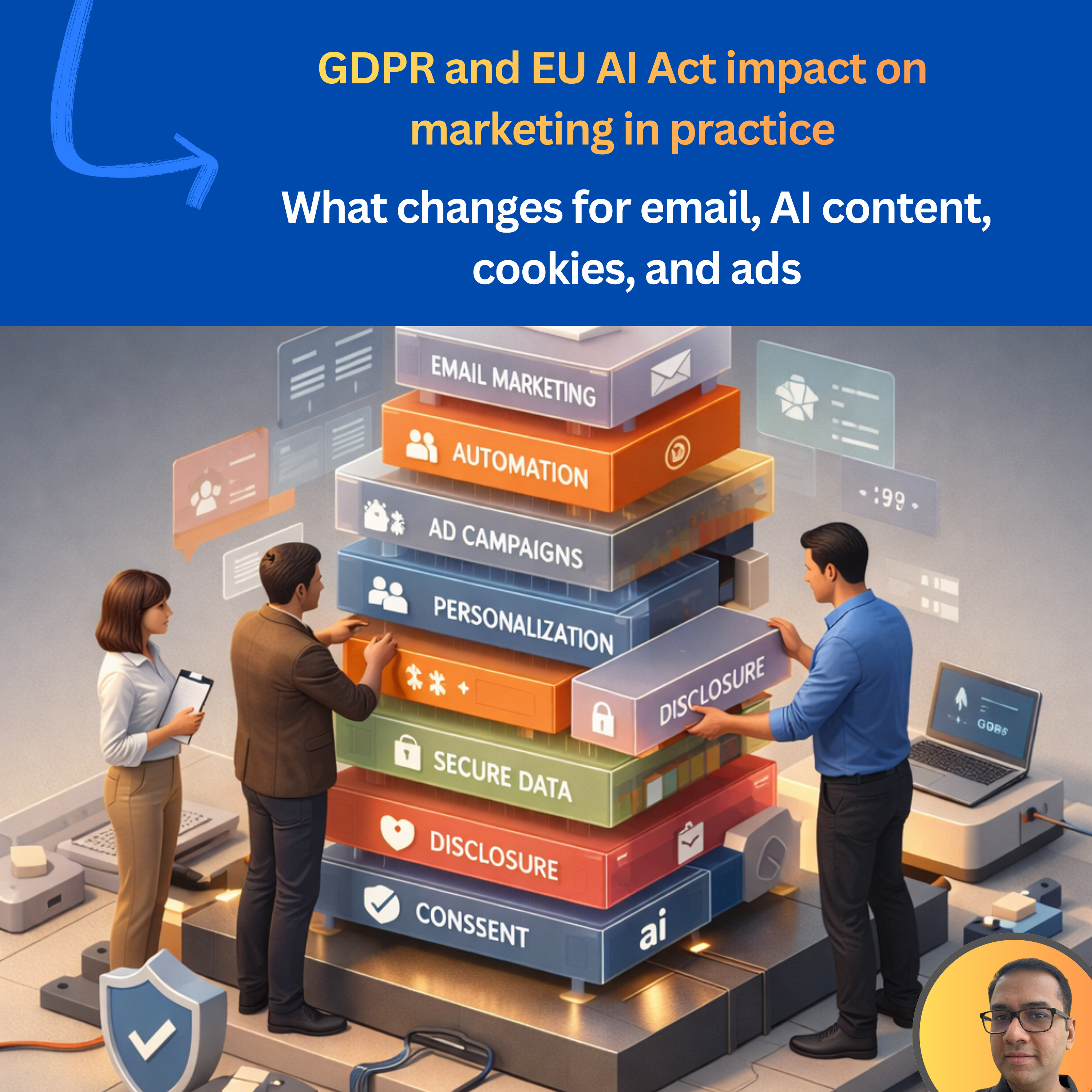 #118: GDPR and EU AI Act impact on marketing in practice: What changes for email, AI content, cookies, and ads episode artwork