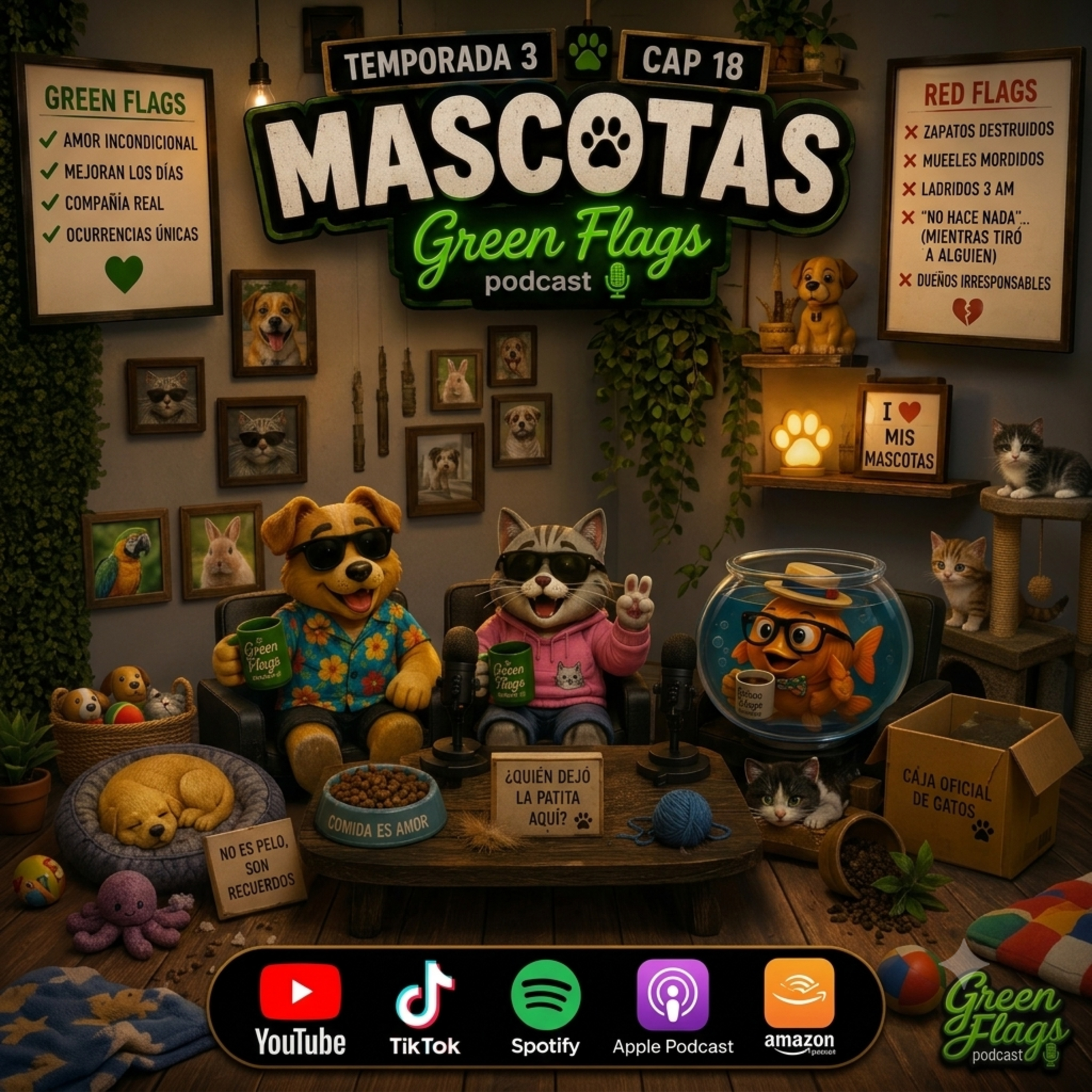 T3 Cap 18 - Mascotas: Green Flags, Red Flags y Chistes de los Verdaderos Consentidos episode artwork