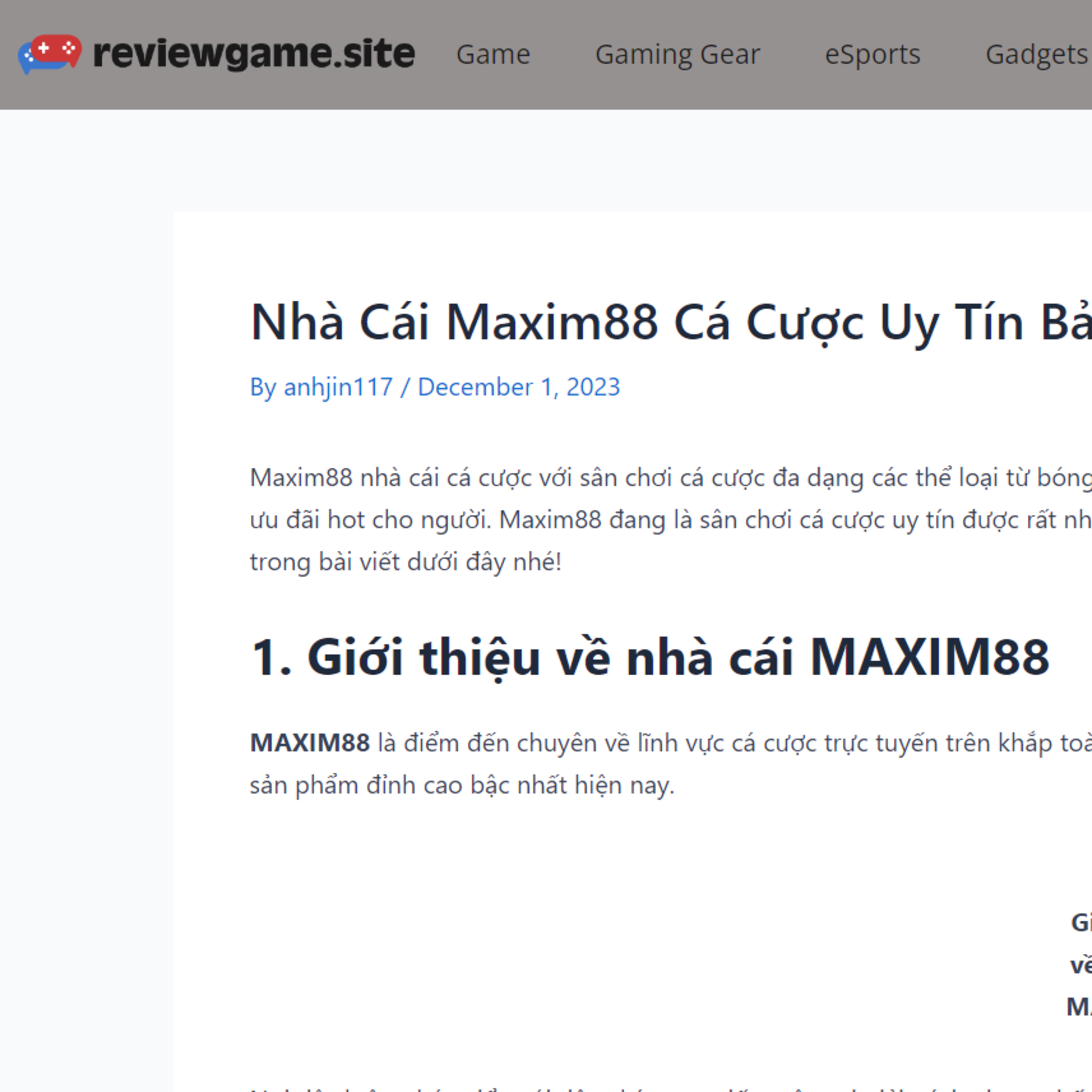Nhà Cái Maxim88 Cá Cược Uy Tín Bảo Mật Hàng Đầu episode artwork
