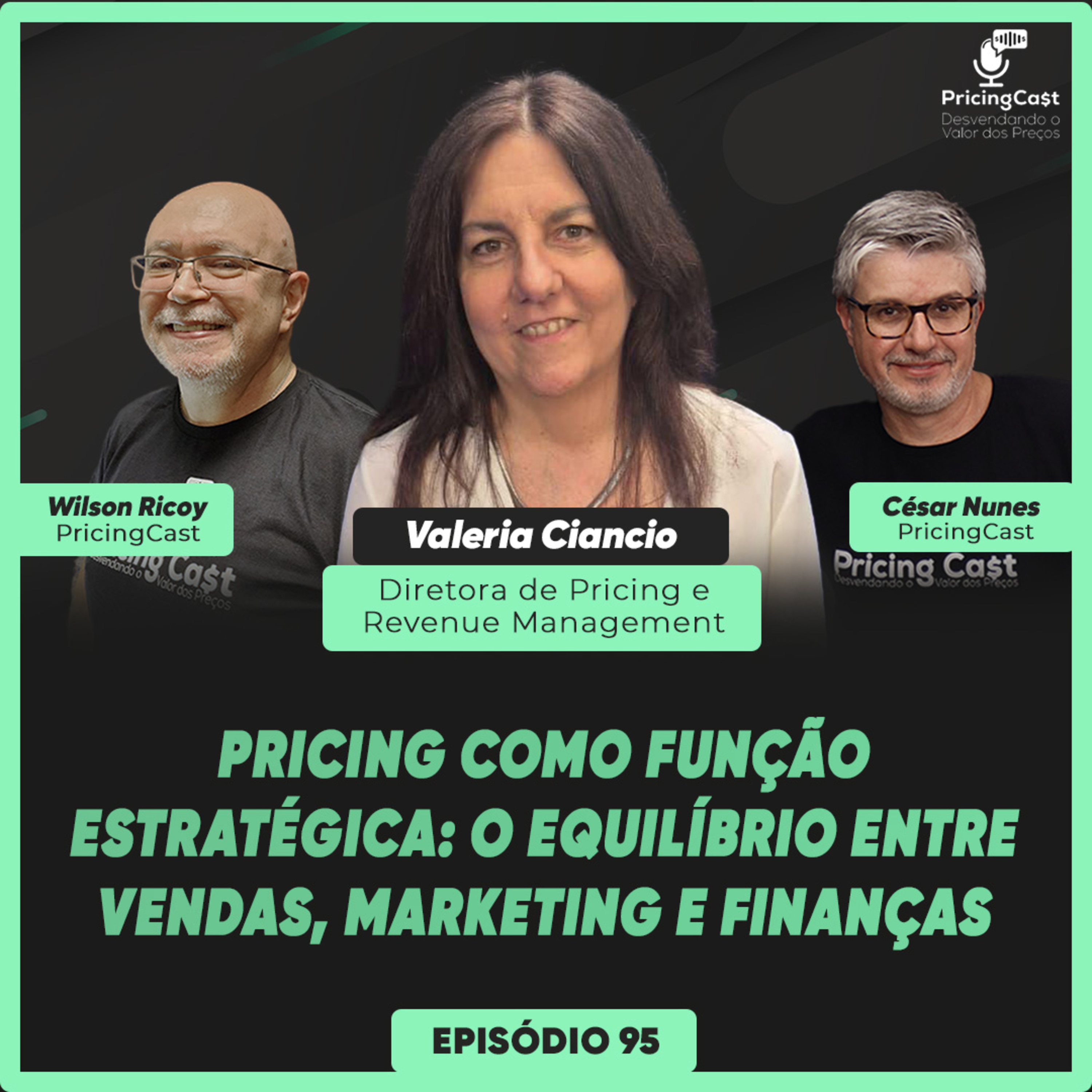 Pricing como Função Estratégica: O Equilíbrio entre Vendas, Marketing e Finanças | PricingCast #95 episode artwork