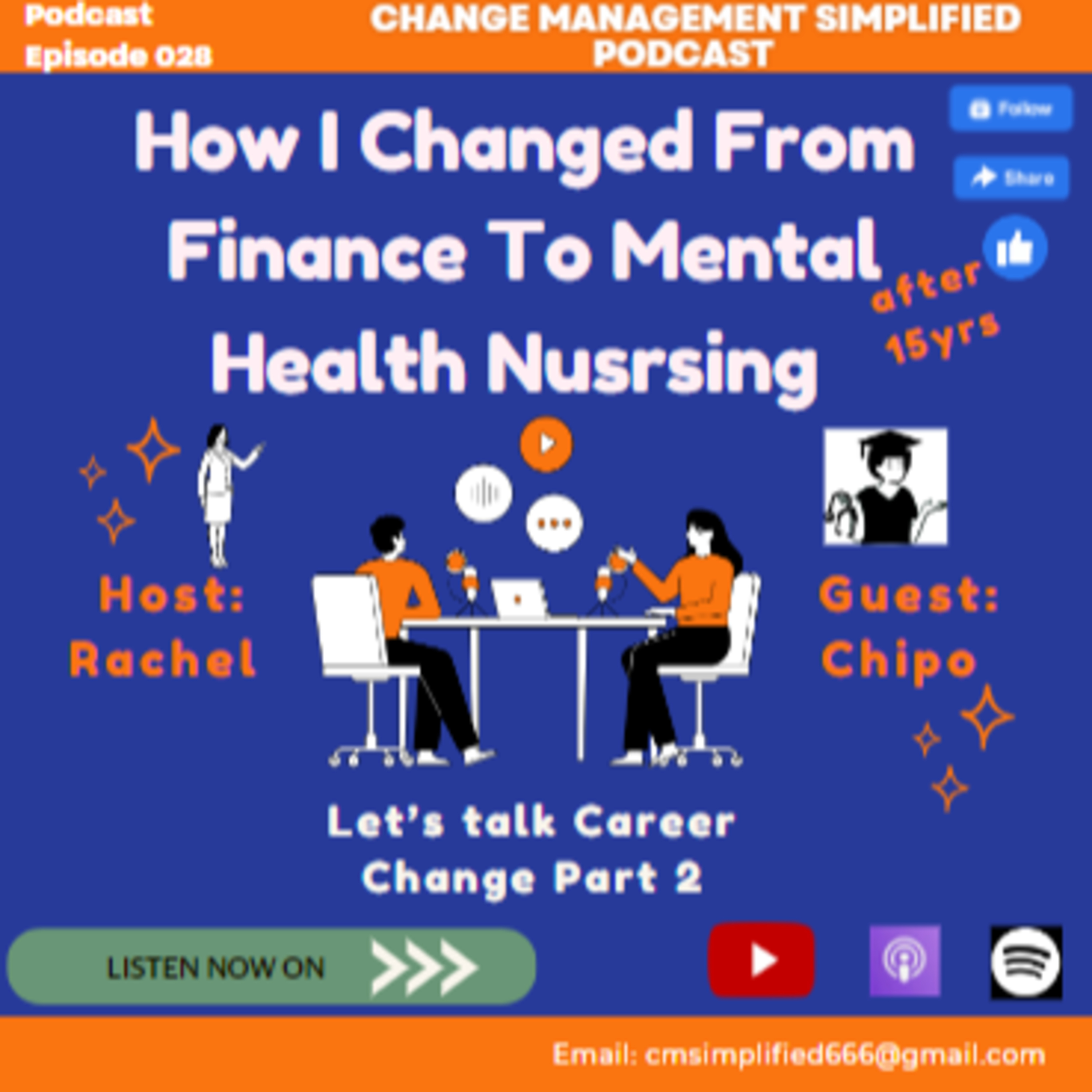 EP 028: How I Changed From Finance to Mental Health Nursing | Let's Talk Career Change Part 2 episode artwork