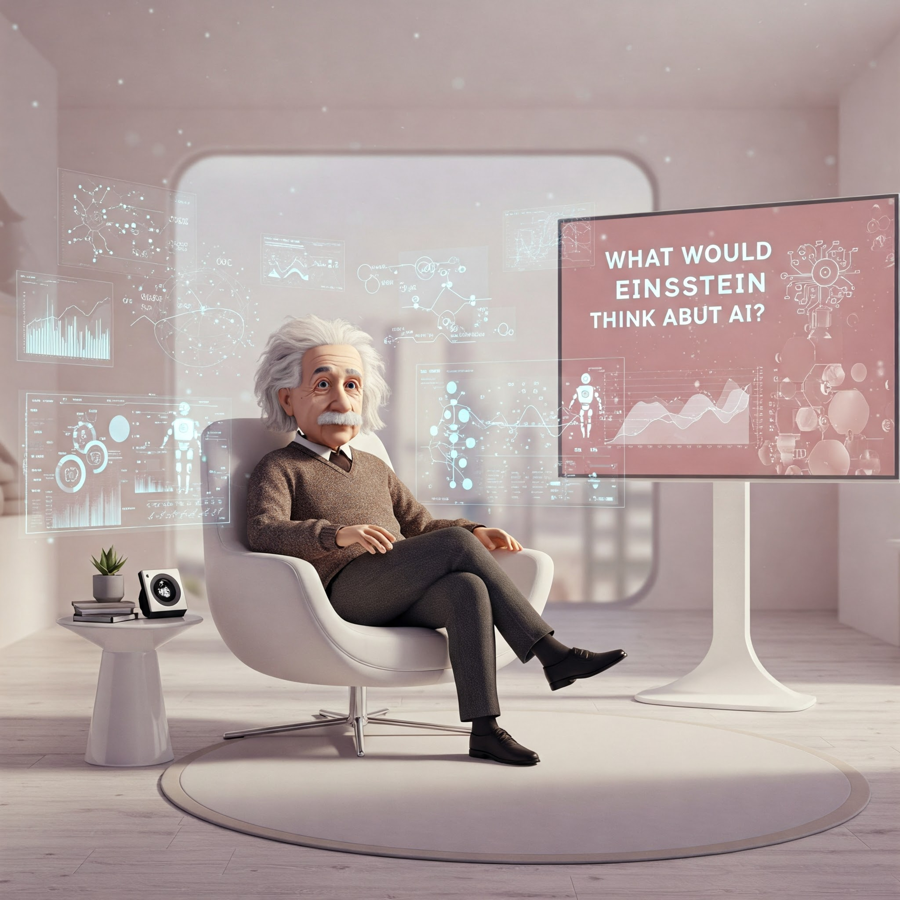 What would Einstein think about AI episode artwork