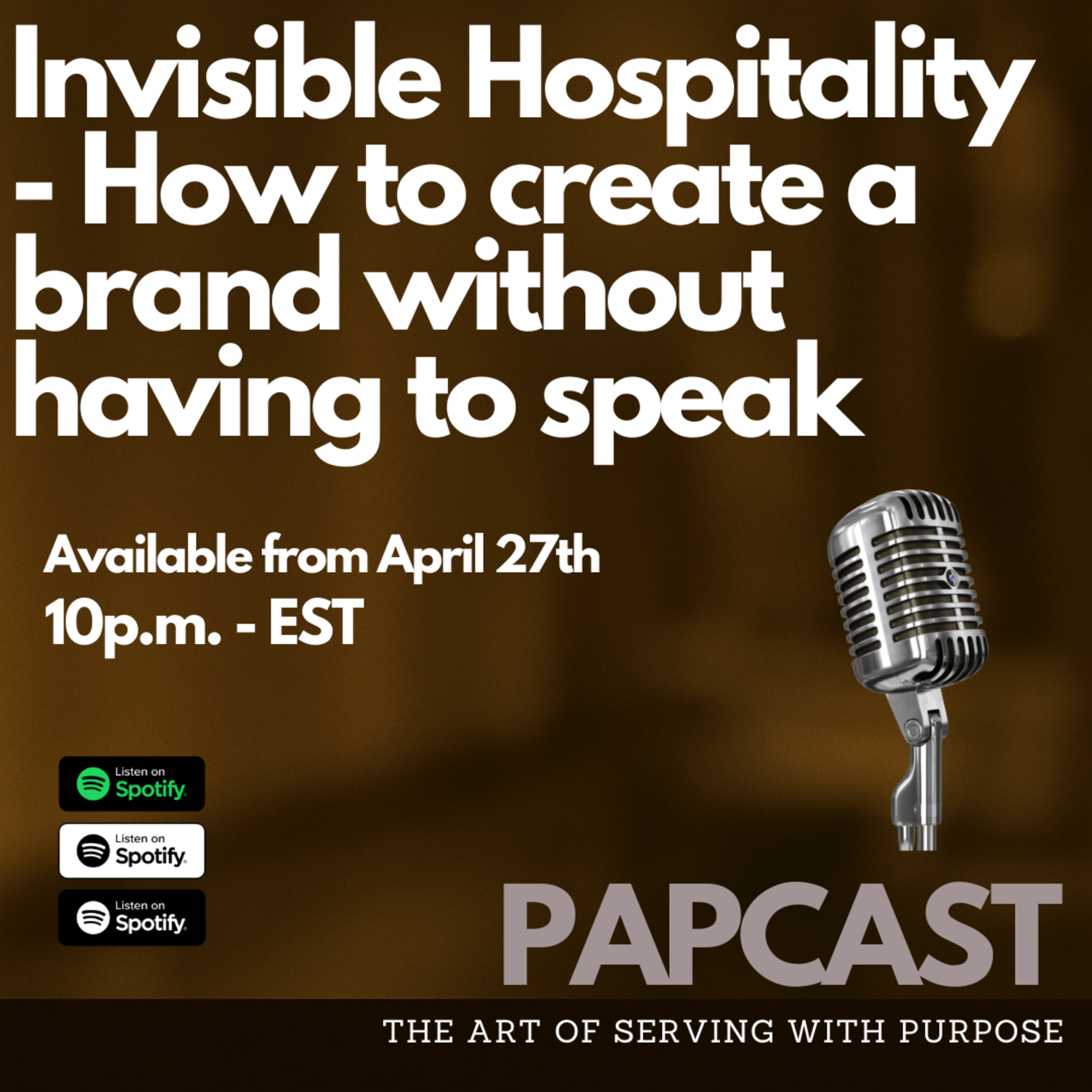 Invisible Hospitality - How to create a brand without having to speak episode artwork