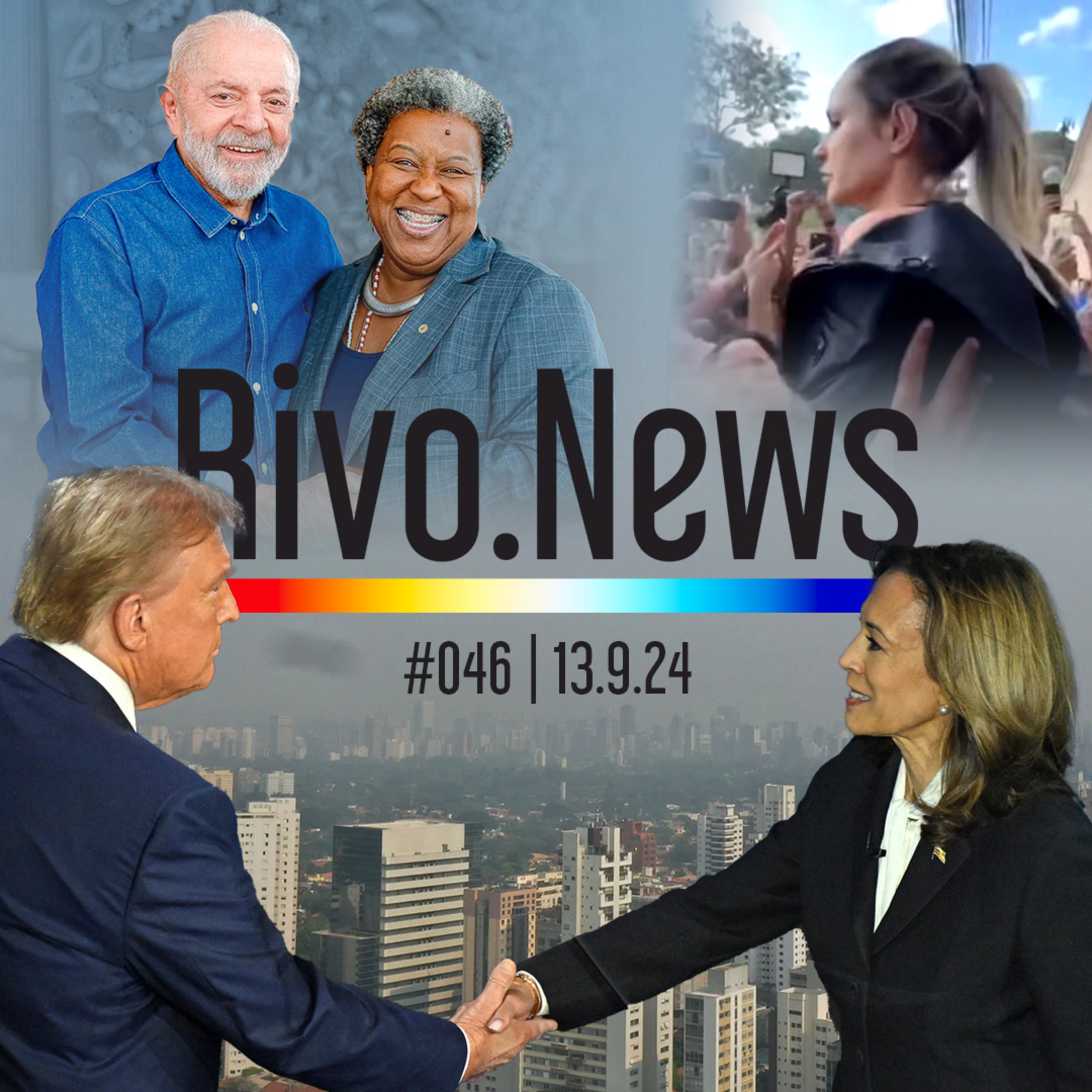 SECA HISTÓRICA, DEBATE KAMALA x TRUMP, NOVA MINISTRA E DEOLANE PRESA DE NOVO | RivoNews #046 - 13/09 episode artwork