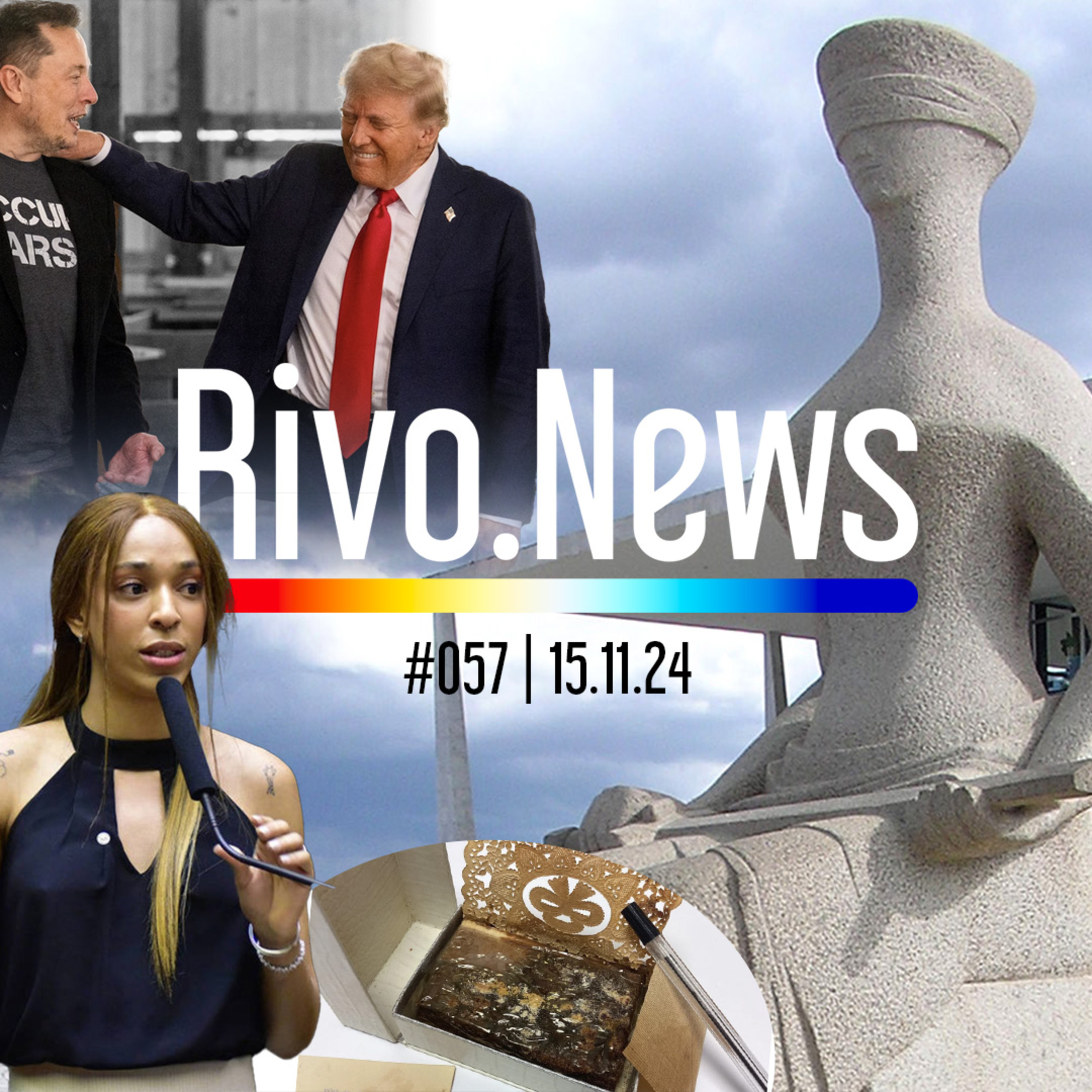 ATENTADO EM BRASÍLIA, ESCALA 6x1, INDICAÇÕES DE TRUMP E BOLO CENTENÁRIO | RivoNews #057 - 15/11 episode artwork