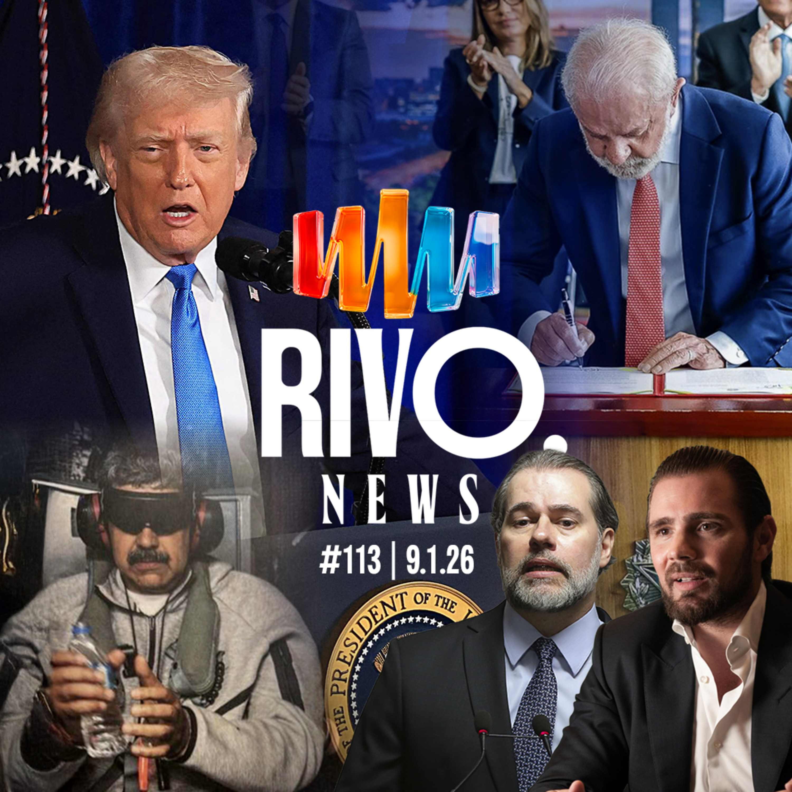 ATUALIZAÇÕES DO CASO MASTER, EUA CAPTURAM MADURO E LULA VETA A DOSIMETRIA | RivoNews #113 - 09/01 episode artwork