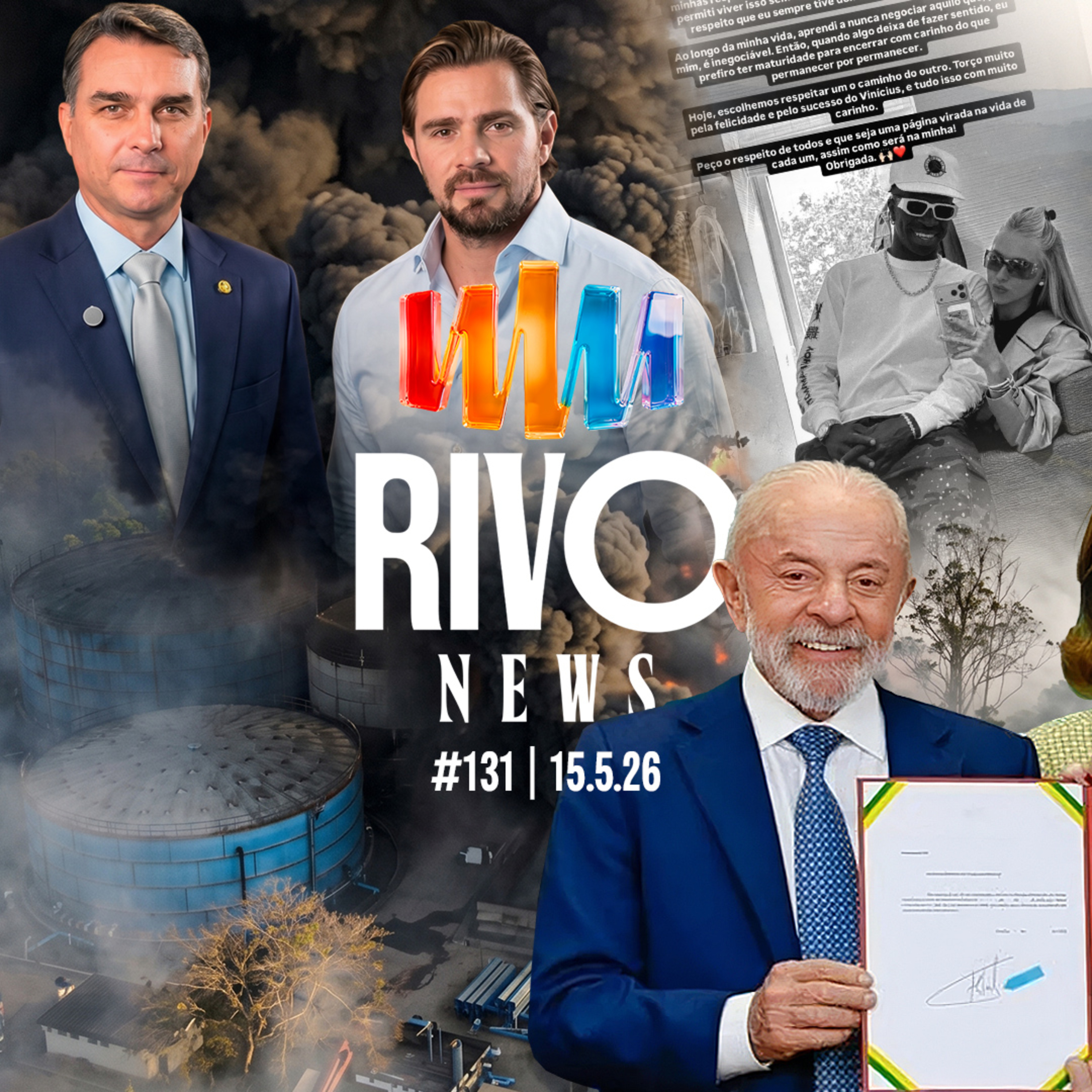 ÁUDIOS DE FLÁVIO PRA VORCARO, FIM DE VINI E VIRGINIA E DA TAXA DAS BLUSINHAS | RivoNews #131 - 15/05 episode artwork