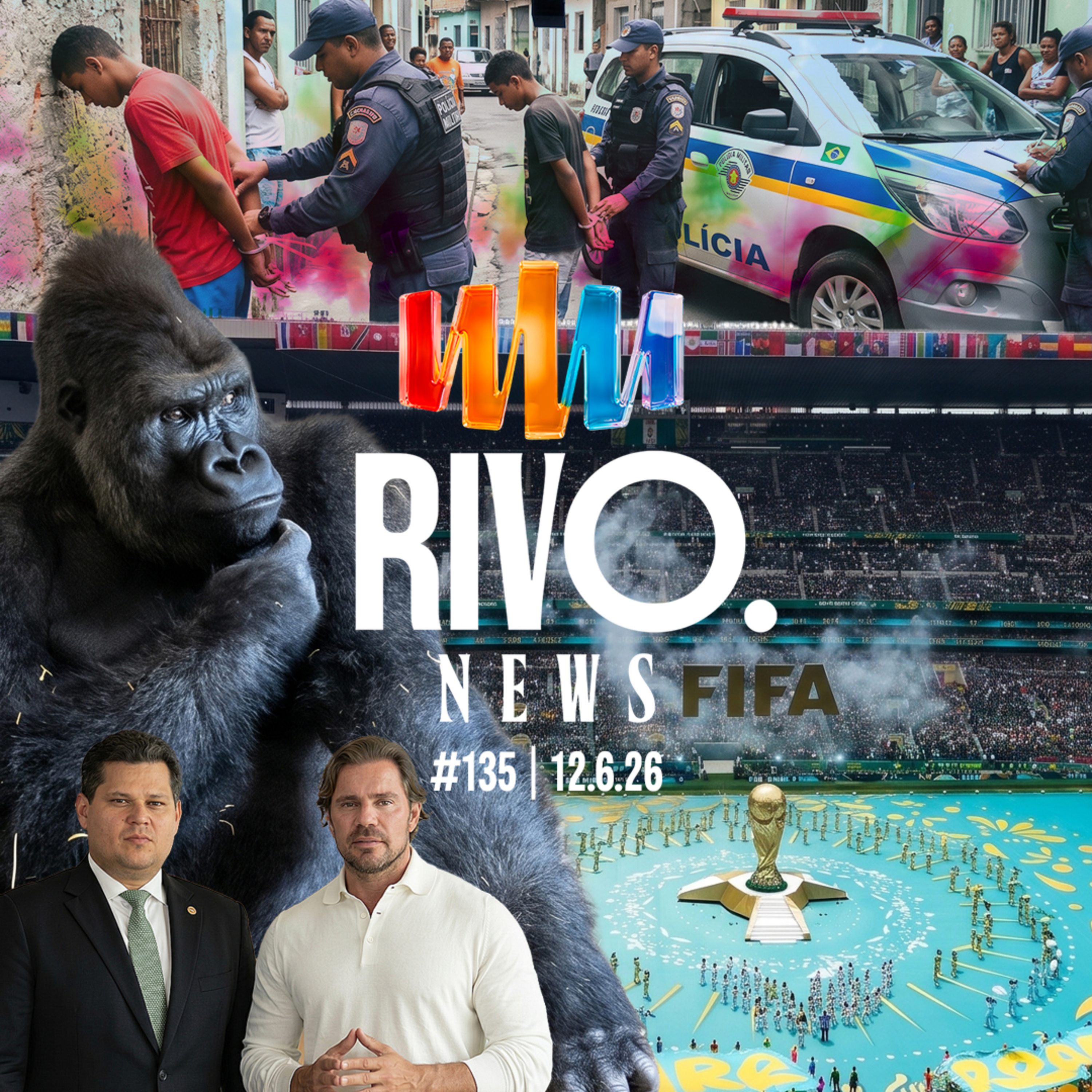 INÍCIO DA COPA, PAUTAS-BOMBA, SEGREDOS DE VORCARO E GORILA CONTEMPLATIVO | RivoNews #135 - 12/06 episode artwork