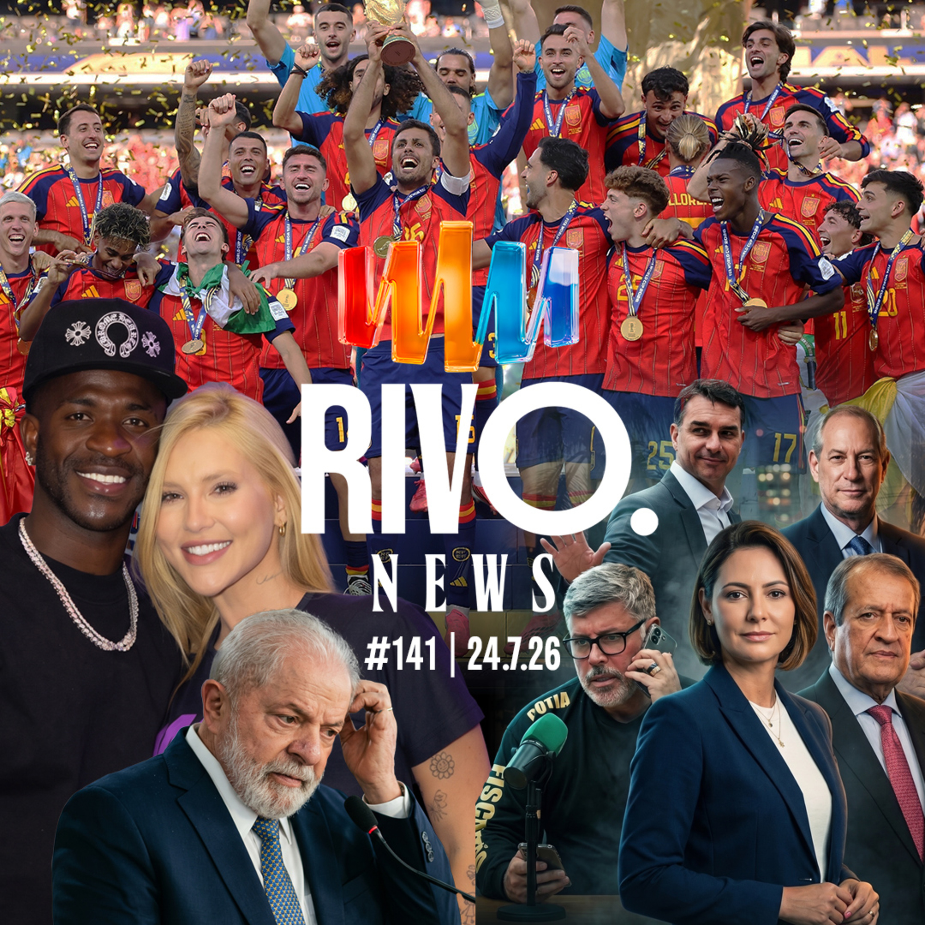 CORRIDA ELEITORAL QUENTE, TARIFA RECORDE, VINI HARMONIZADO E ESPANHA CAMPEÃ | RivoNews #141 - 24/07 episode artwork