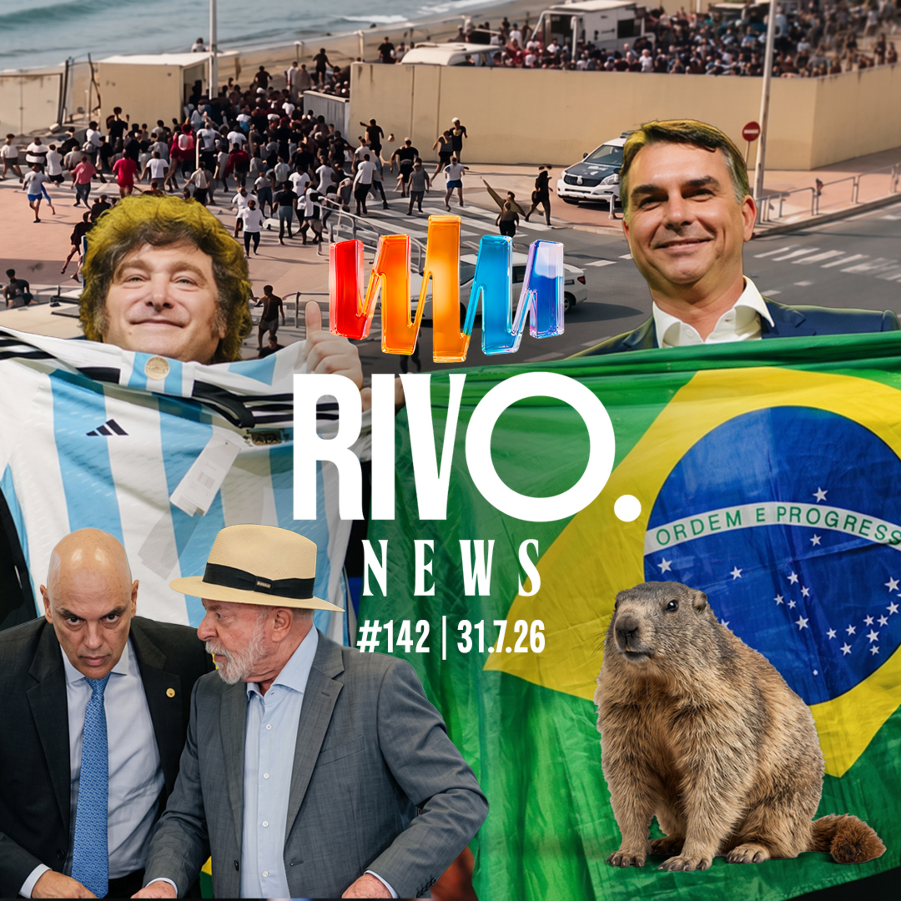 PL LANÇA FLÁVIO, LULA E MORAES AMIGOS, INVASÃO A CEUTA E ONLYFANS DE MARMOTA | RivoNews #142 - 31/07 episode artwork
