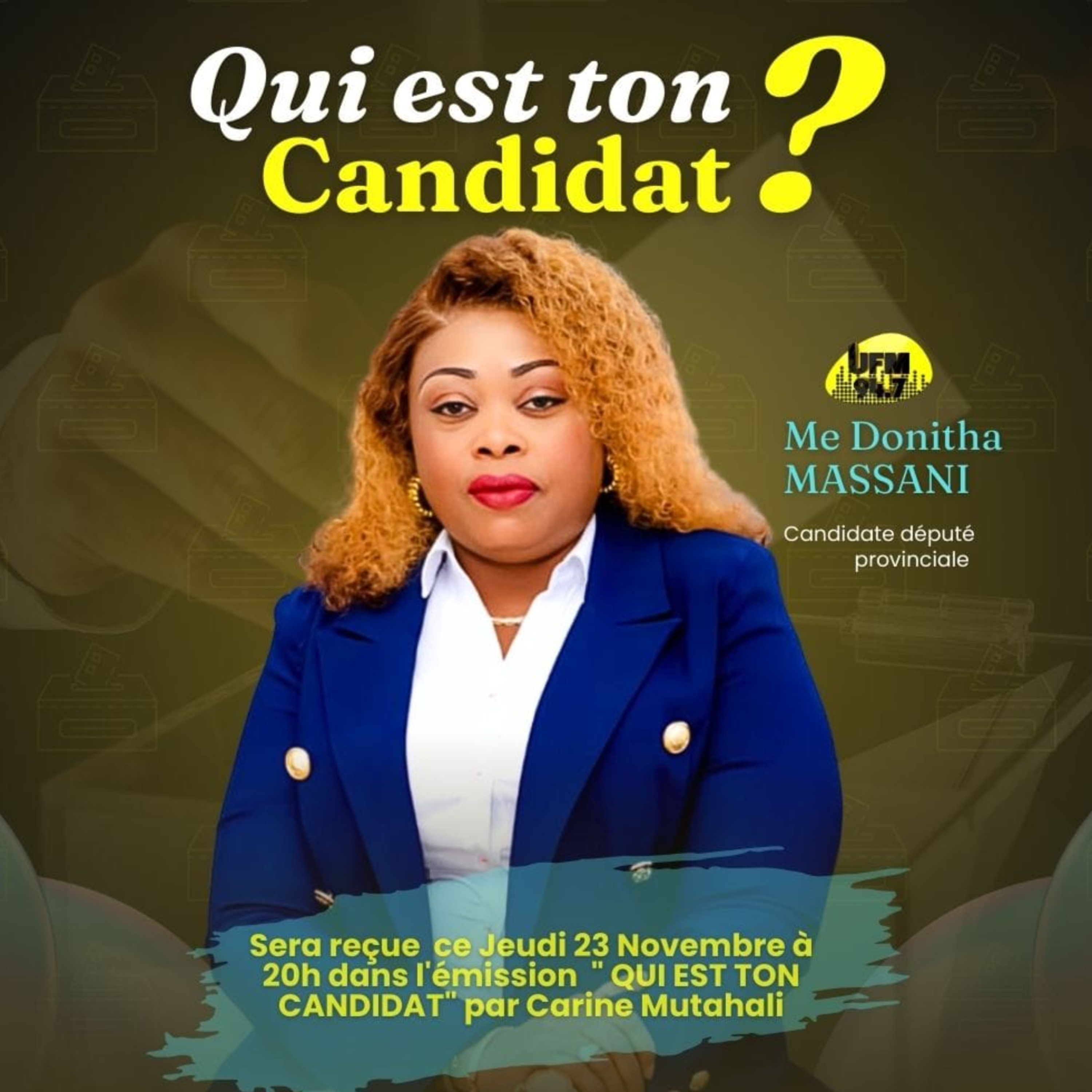 Qui est ton candidat ? : Ngaliema à la decouverte de Me Donitha n°228