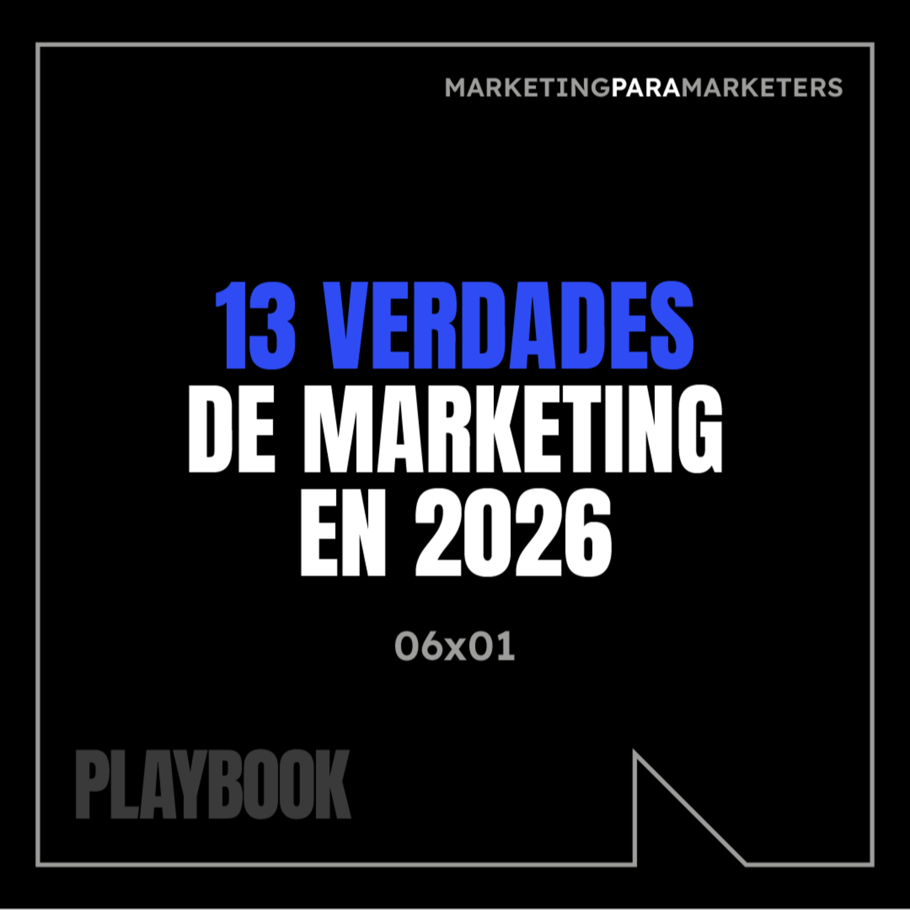 Portada de PLAYBOOK - Marketing para marketers
