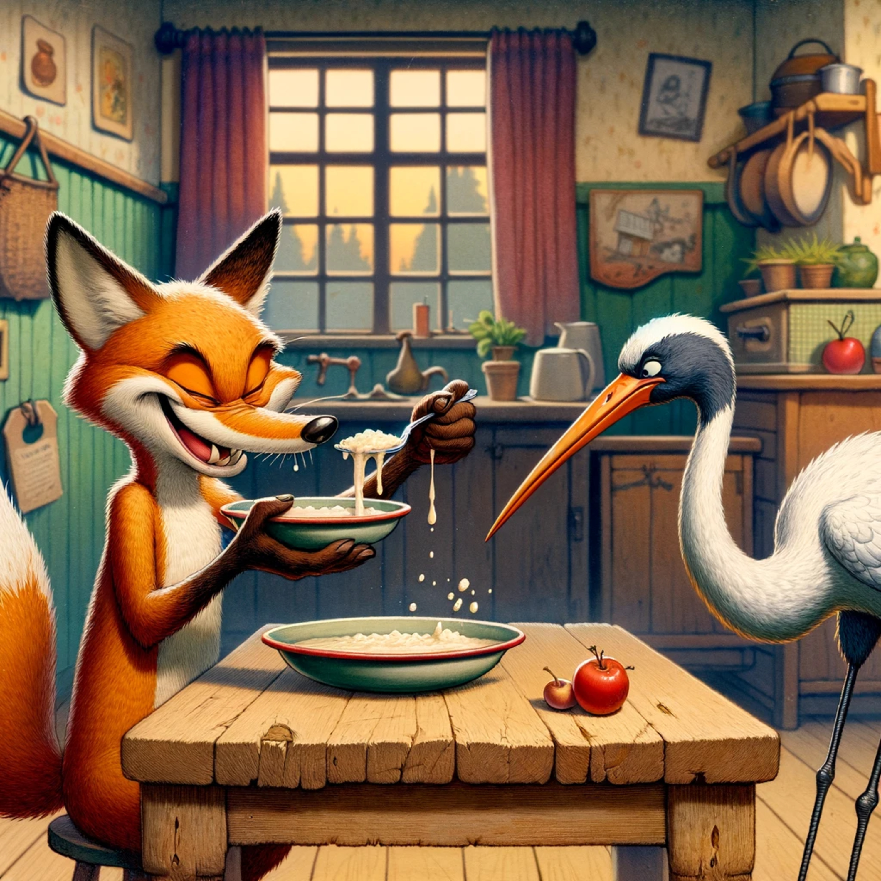 Лиса и журавль