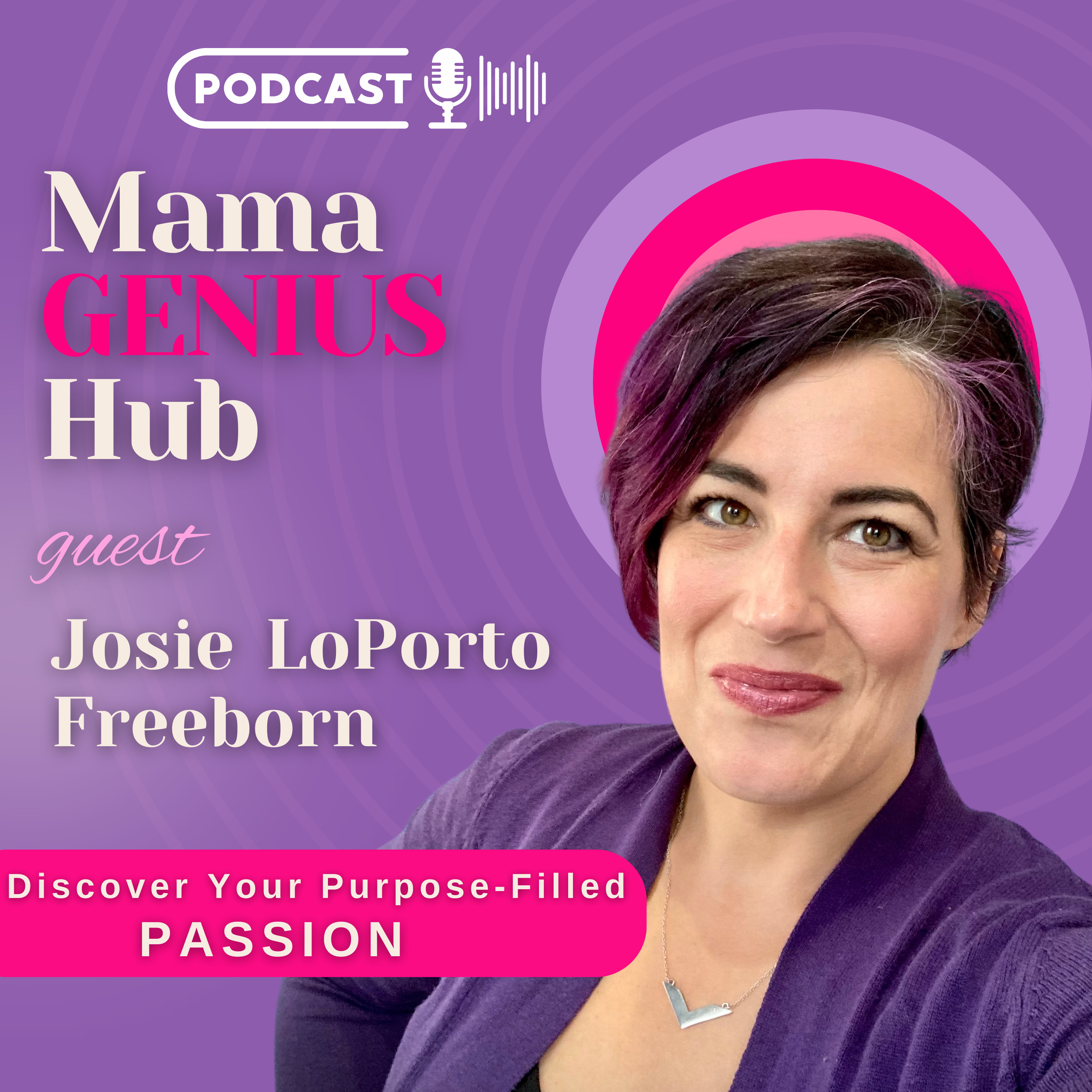 Discover your Purpose Filled PASSION | Mama Genius Hub Podcast with Josie LoPorto episode artwork