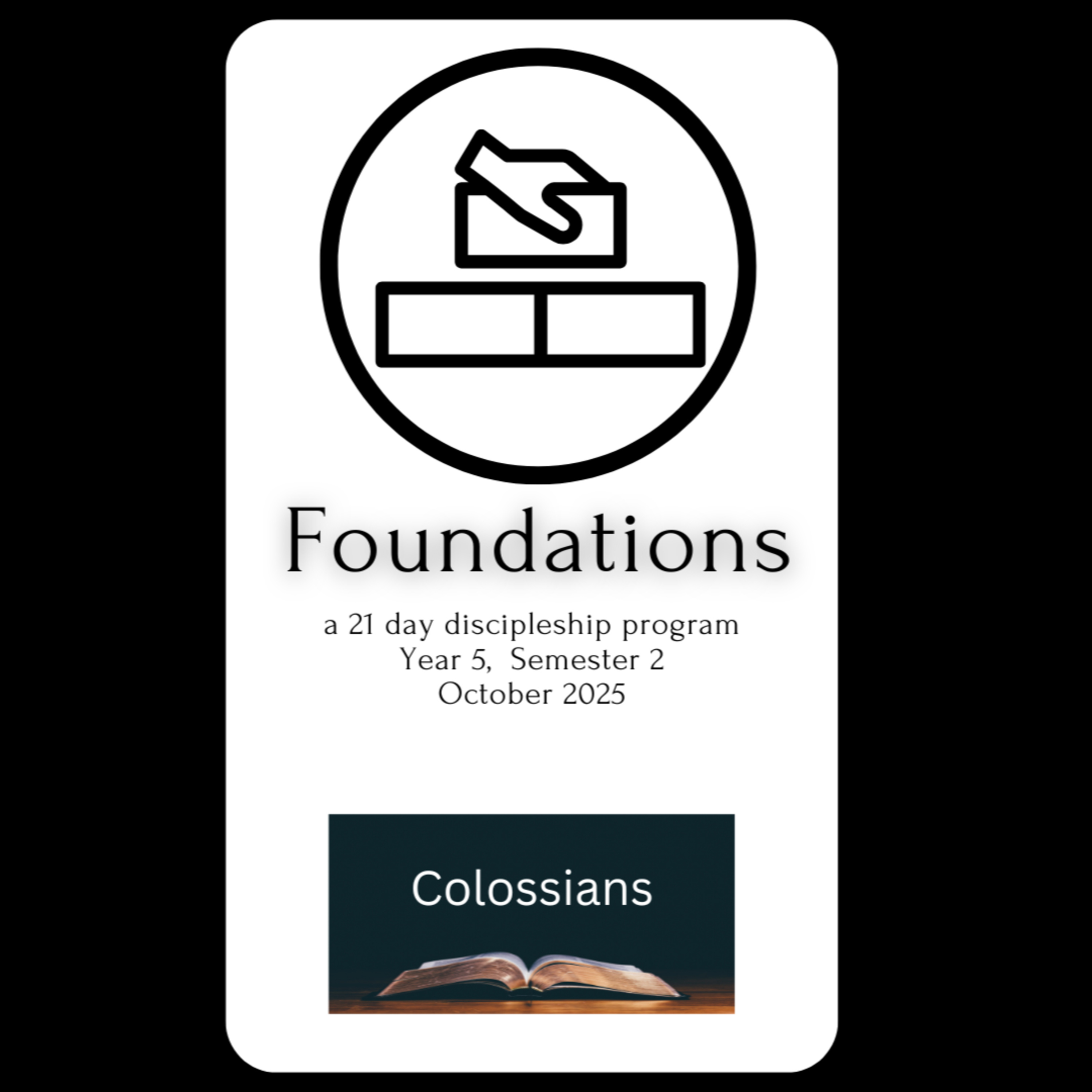 Thursday 10/2/25 - "Foundations; An Inductive Bible Study" - Col 1:1-5  episode artwork