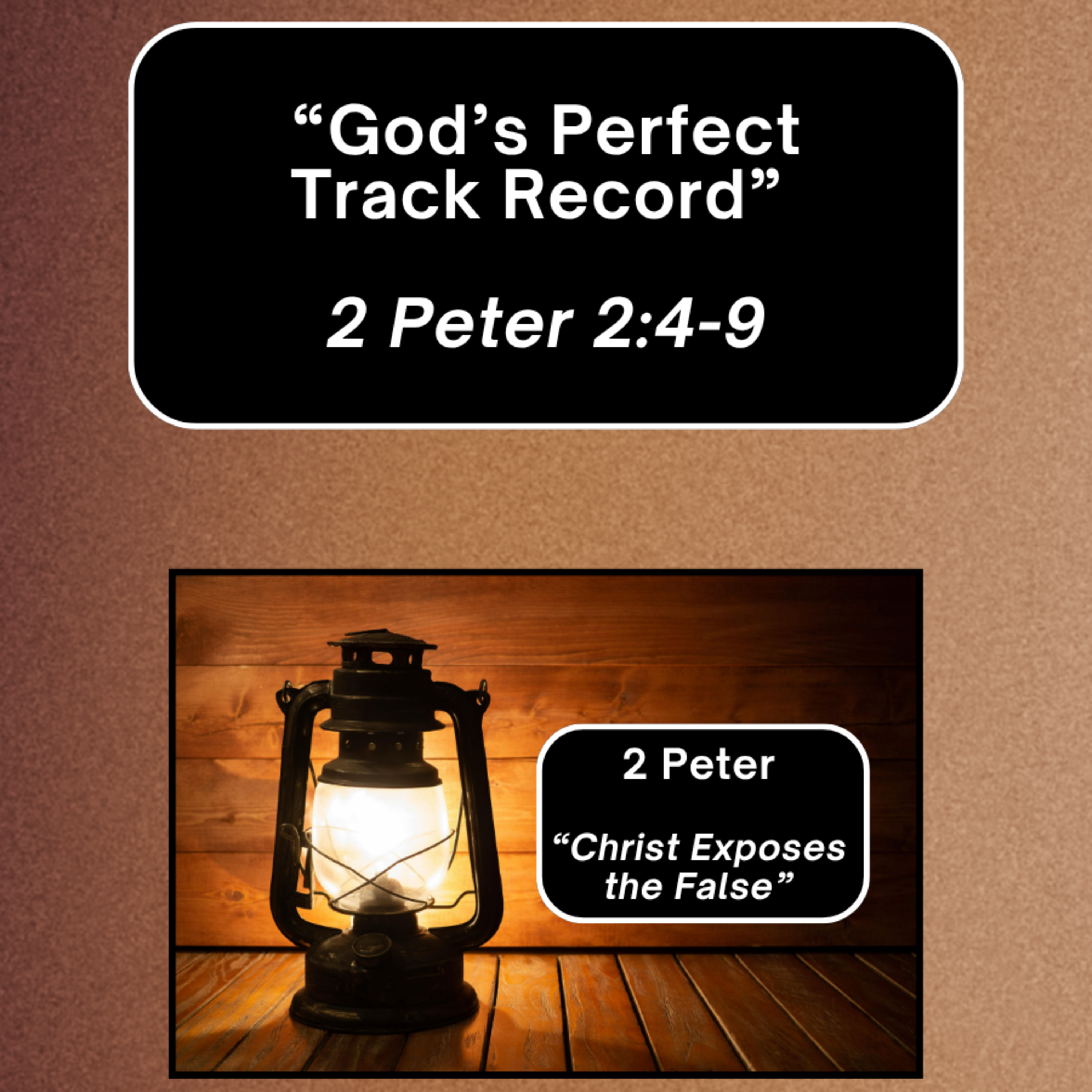 Sunday 9/13/26 - "God's Perfect Track Record" - 2 Peter 2:4-9 episode artwork