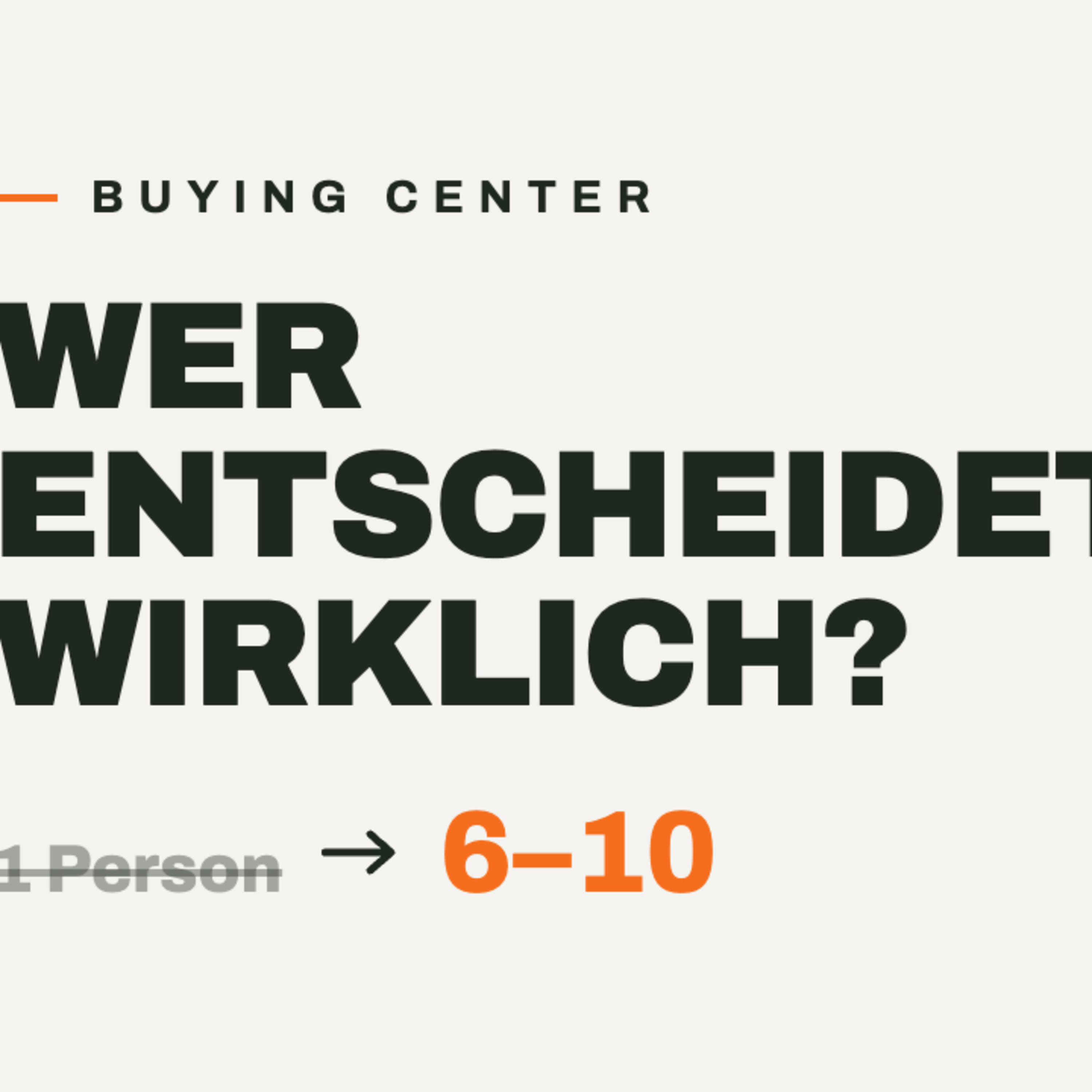 Entscheider erreichen im B2B: Das Buying Center verstehen episode artwork