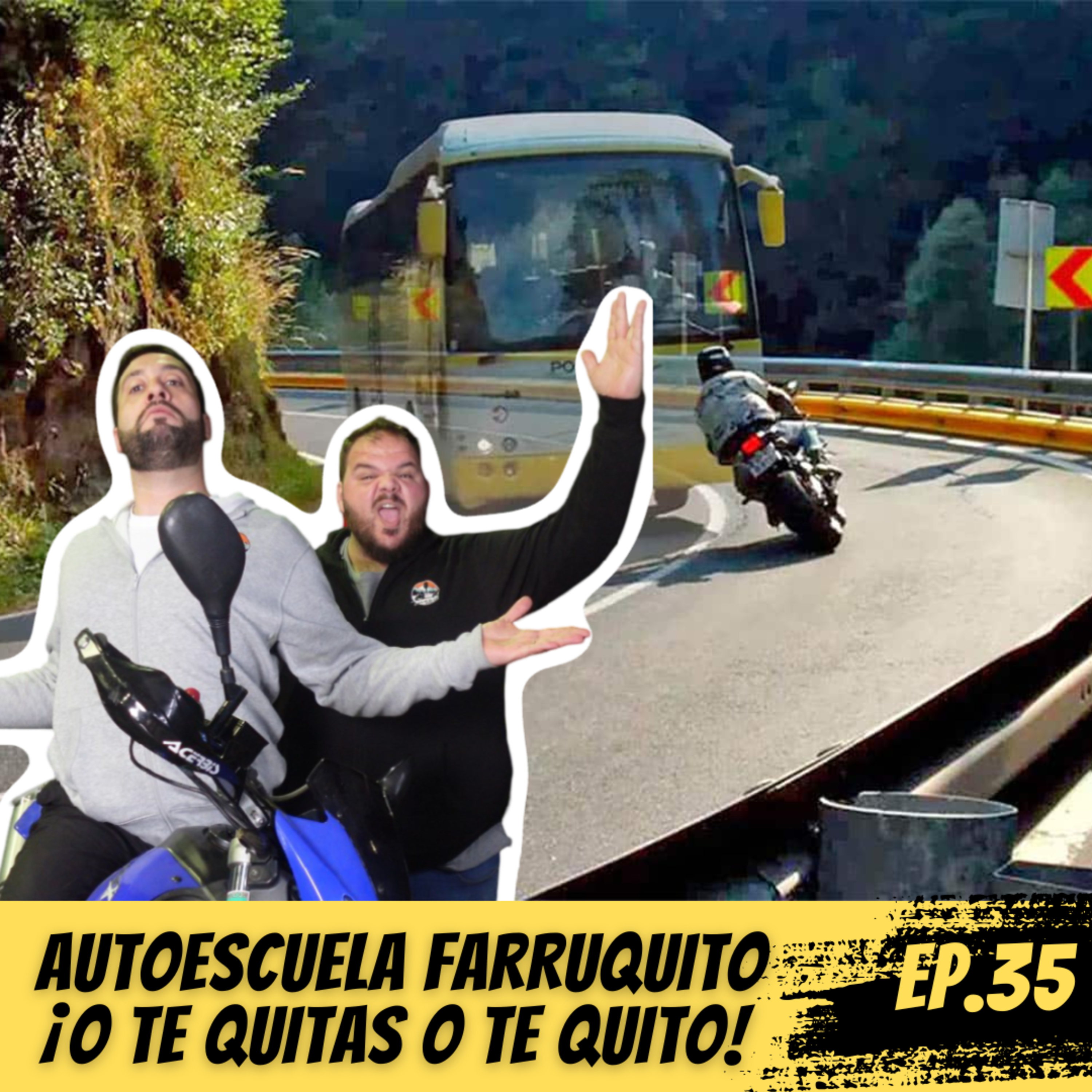 A Golpe de Gas #EP35 Autoescuela Farruquito ¡O te quitas o te quito! el desprecio en la carretera episode artwork
