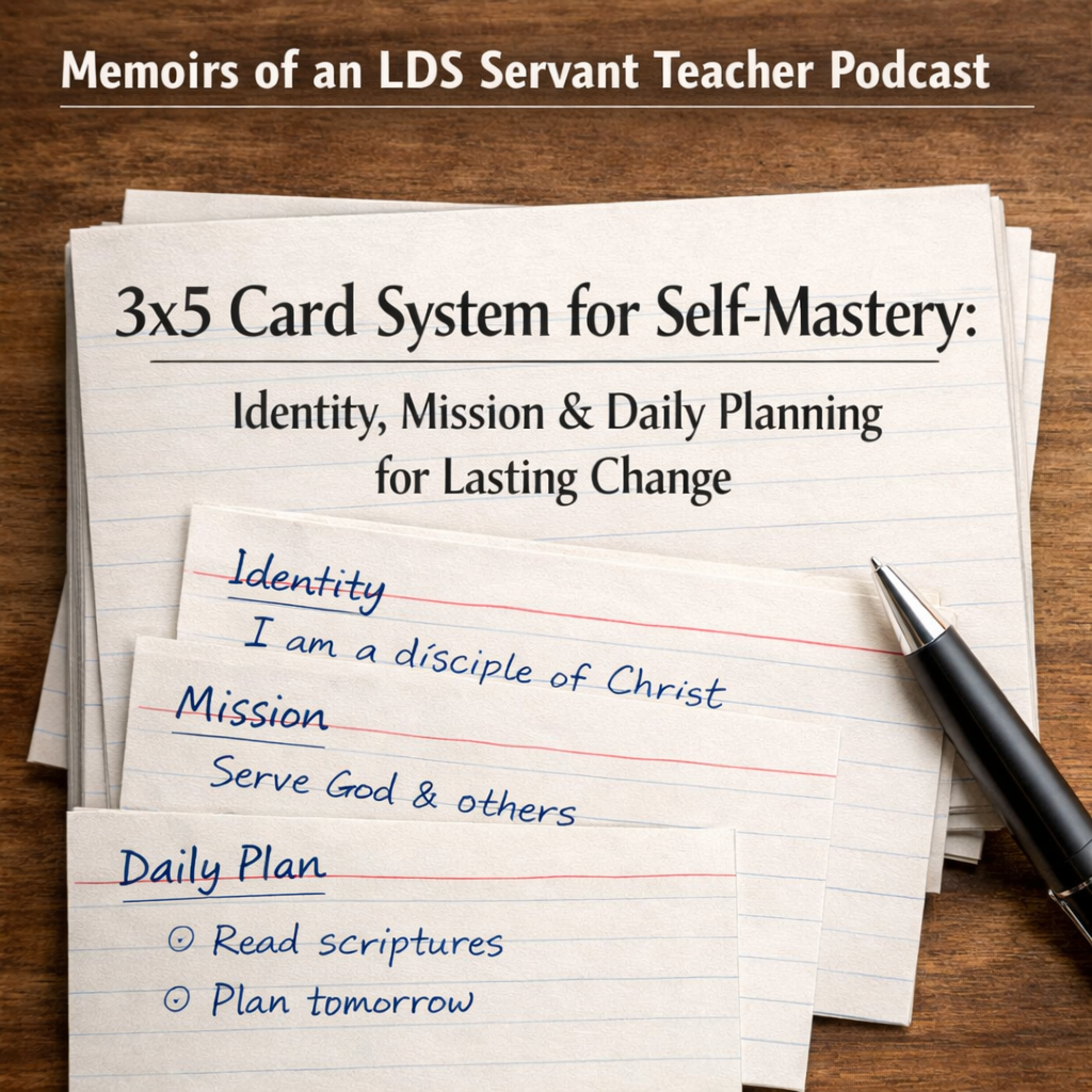 3x5 Card System for Self-Mastery: Identity, Mission & Daily Planning for Lasting Change episode artwork