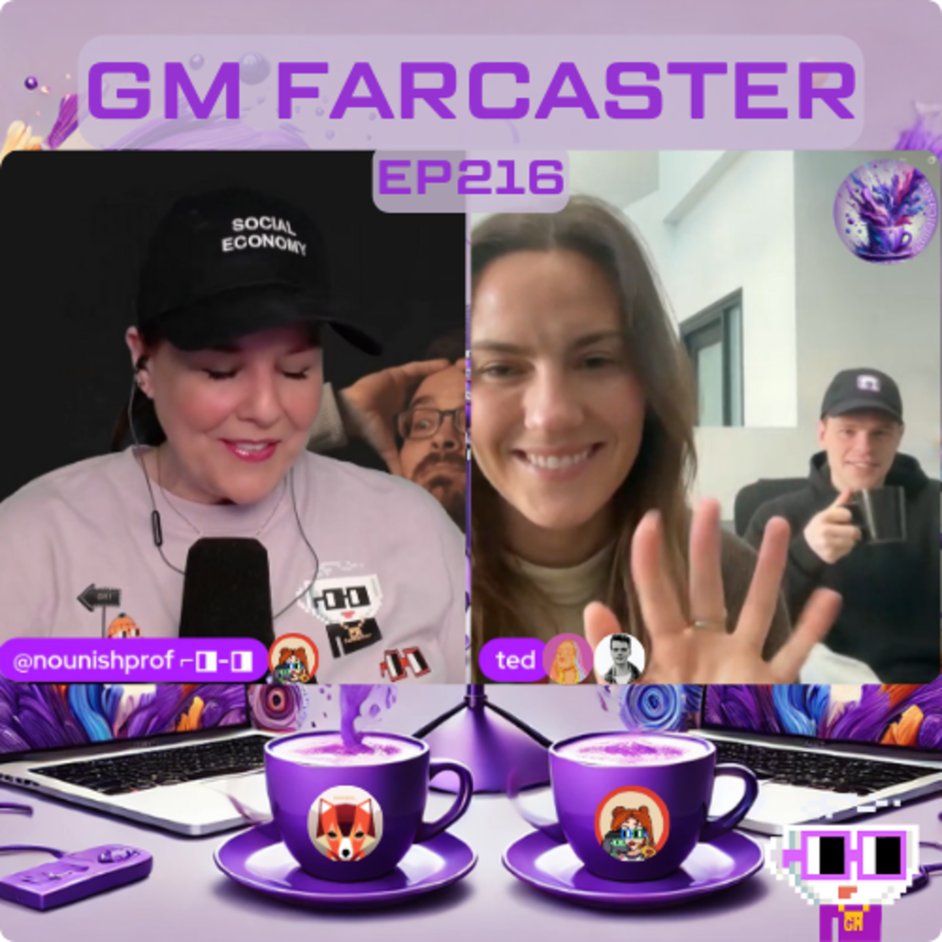 GM Farcaster ep216 Monday February 17, 2025 with @ted and @woj
