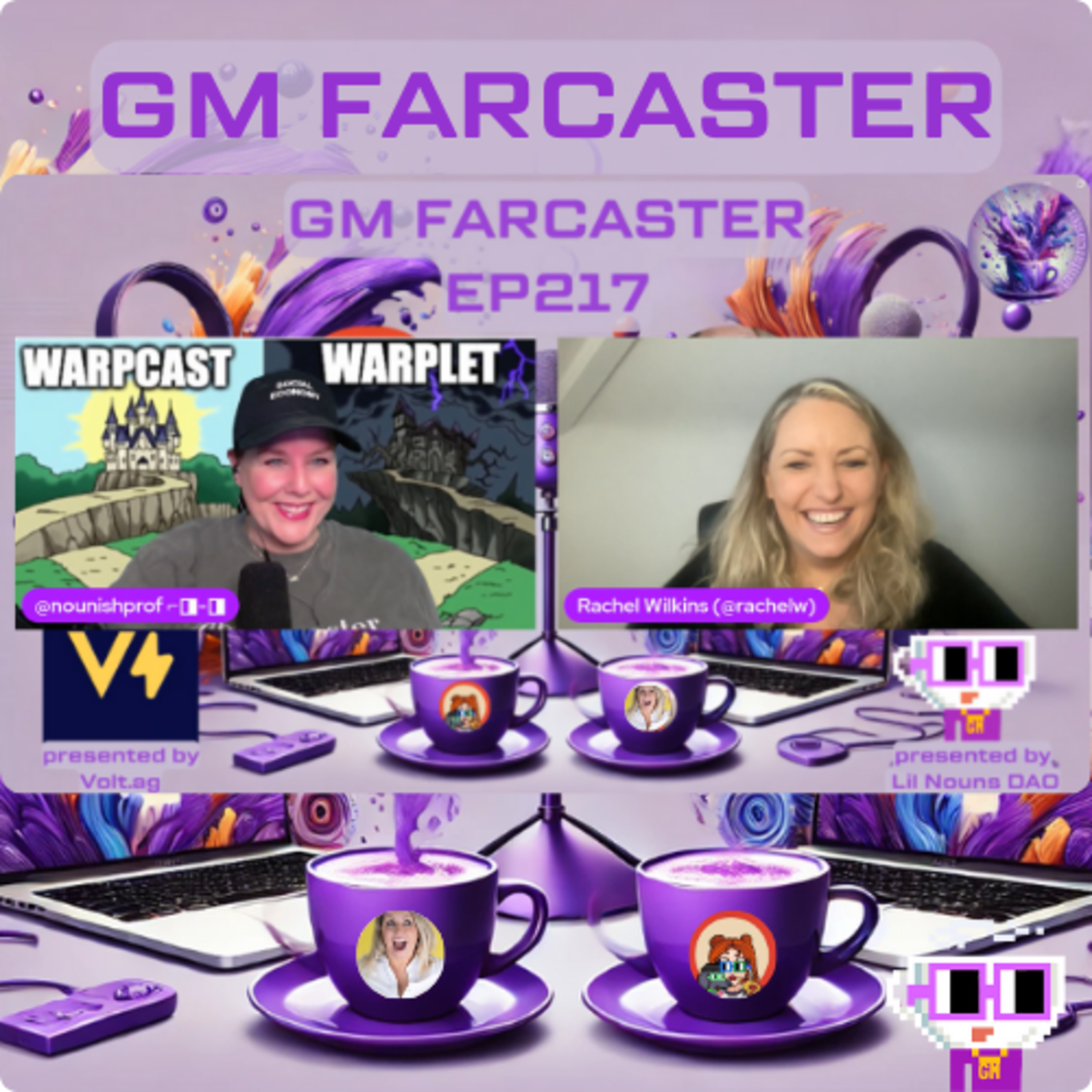 GM Farcaster ep217 Wednesday February 19, 2025 with @rachelw and @voltonchain