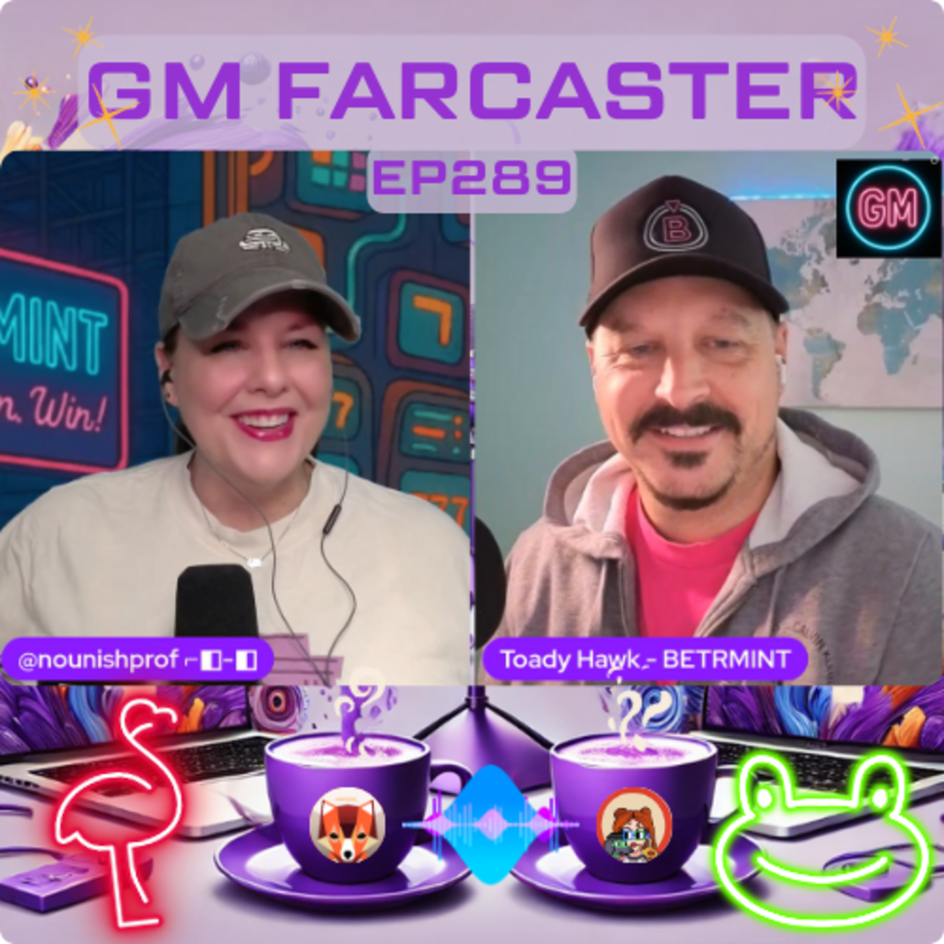 Hats, Hacks & Betr ways to meme: GM Farcaster ep289 with guest cohost Toady Hawk
