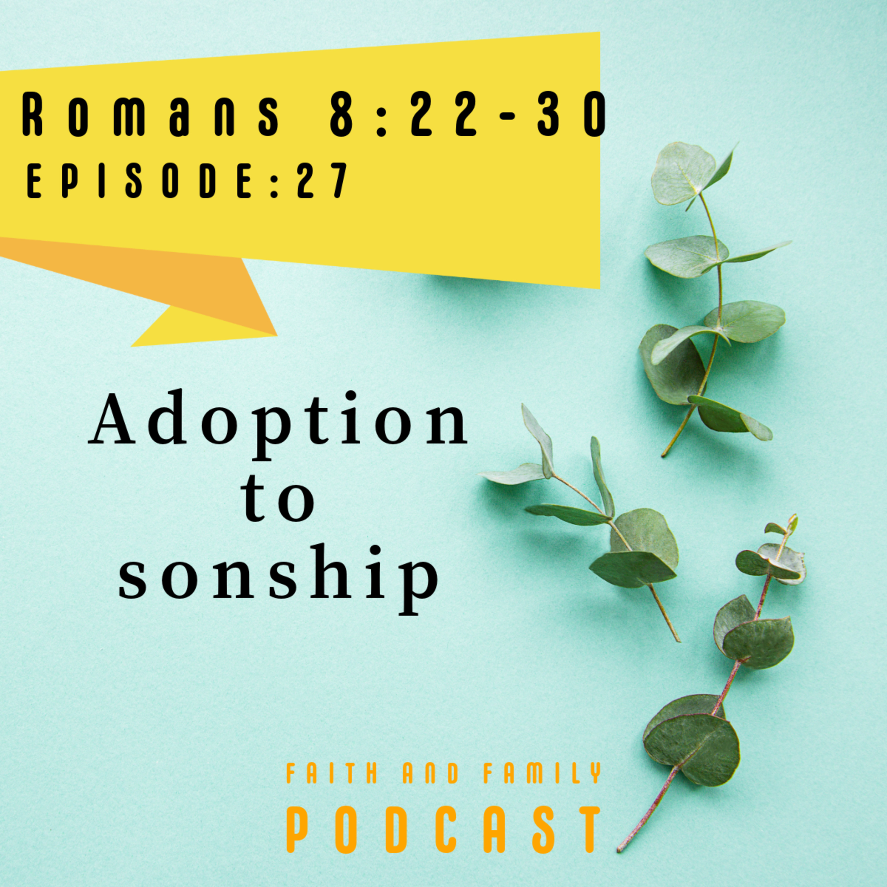 Episode 27: Adoption to Sonship - Romans 8:22-30 - Bible study (Tamil/English) episode artwork