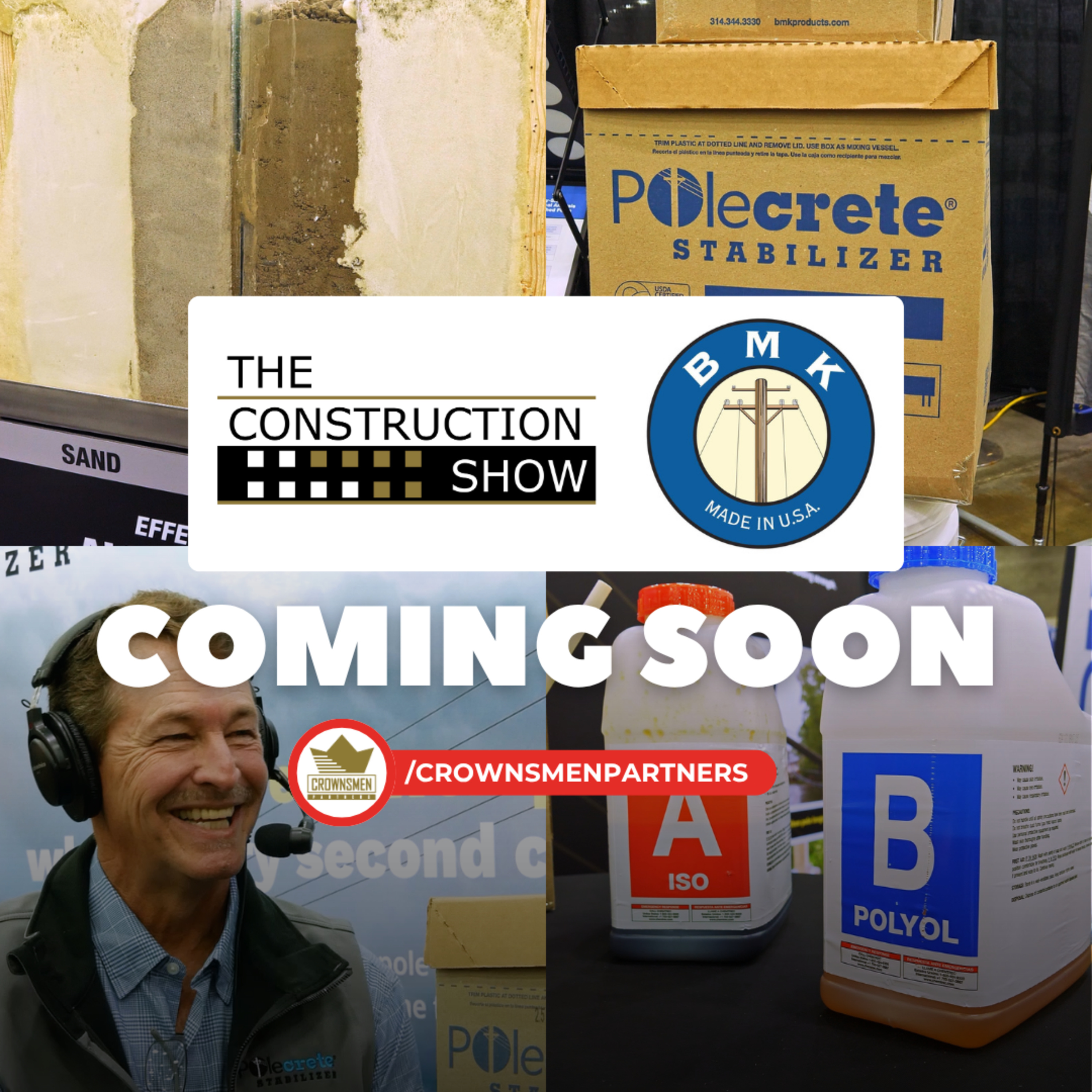 COMING SOON on The Construction Show | BMK Products Filmed at The Utility Expo | Fast-Setting Foam