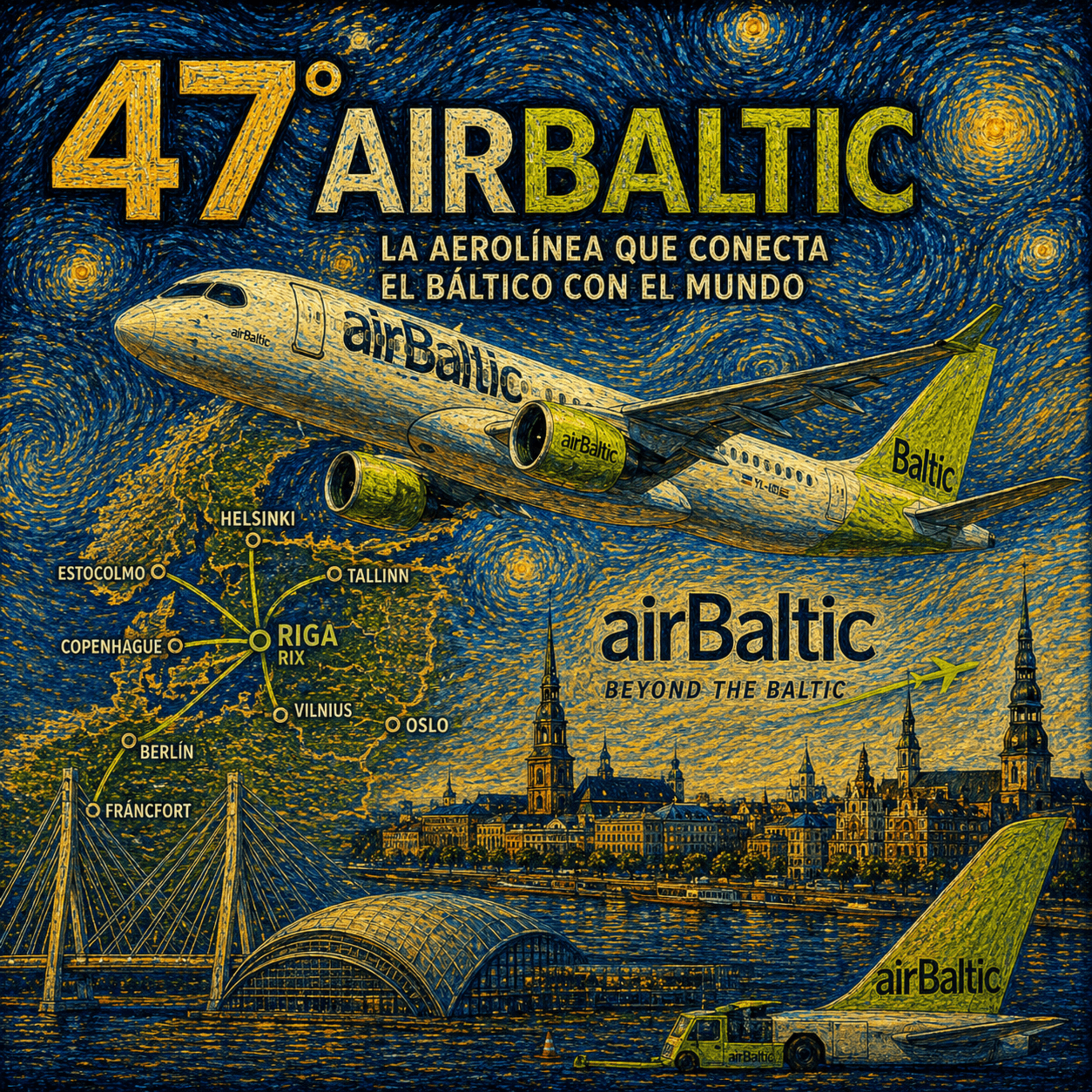 47° AIR BALTIC, la aerolínea letona que se convirtió en la de toda una región. ✈️🇱🇻🇱🇹🇪🇪 episode artwork