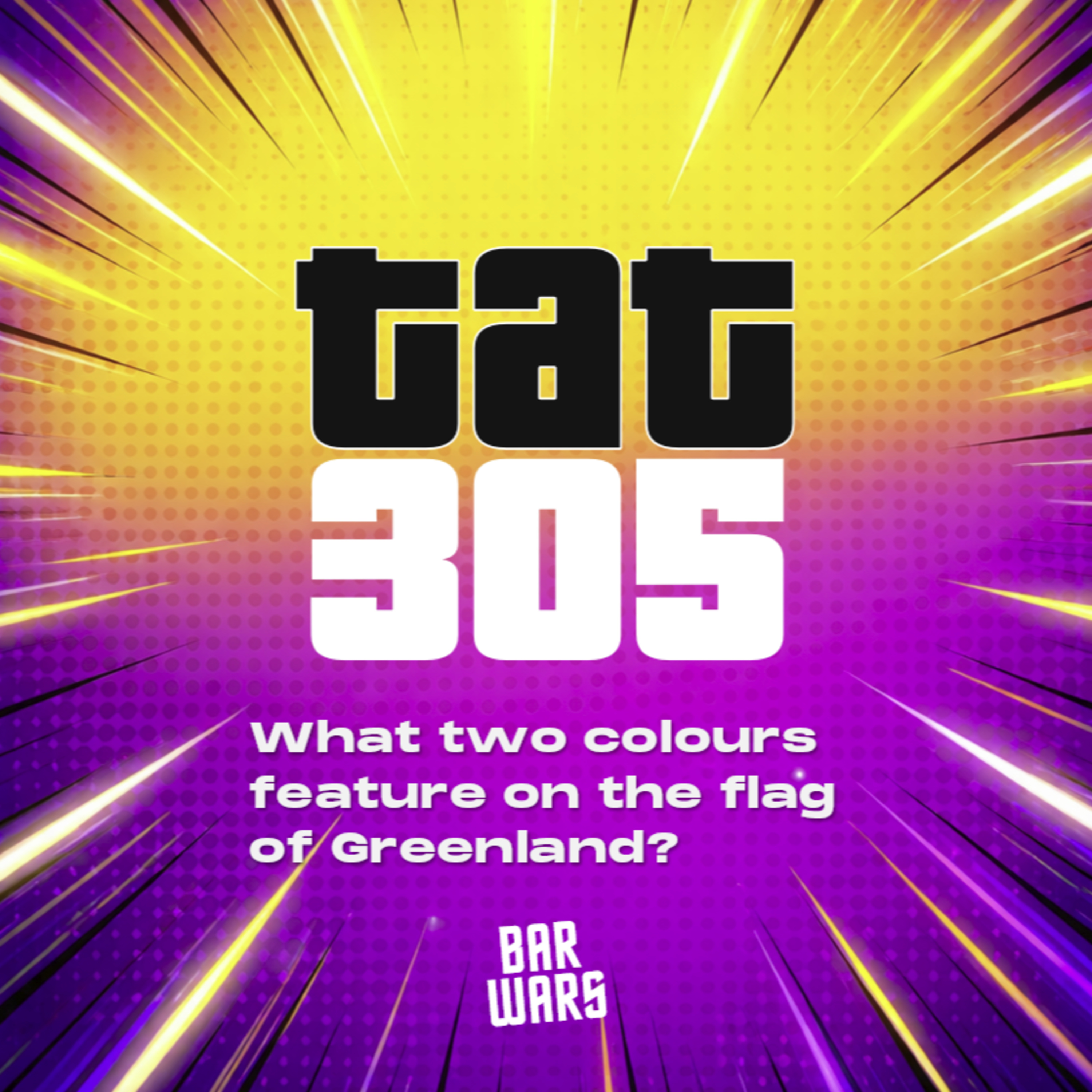 305: What two colours feature on the flag of Greenland?