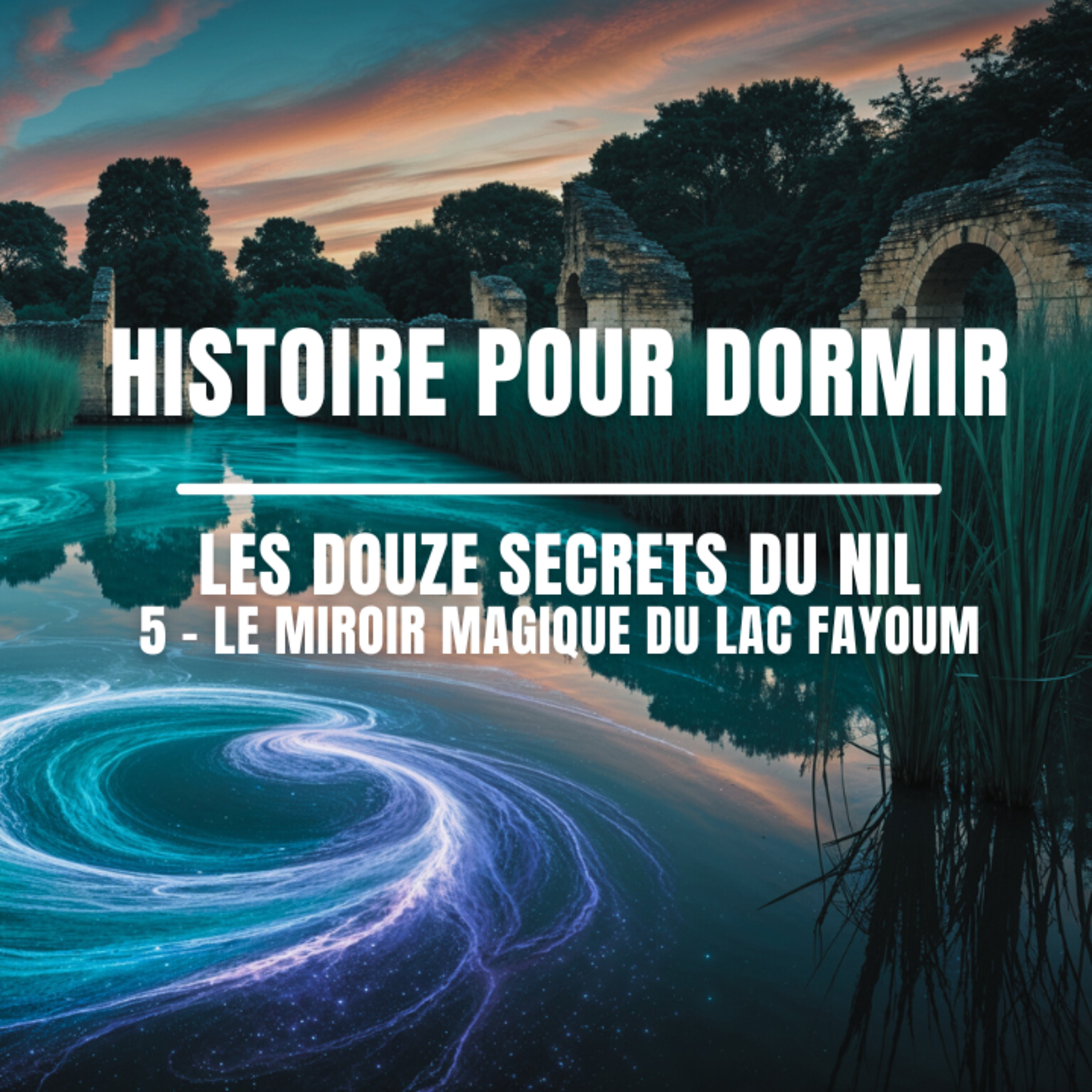 🌙 Histoire pour dormir – Les Douze Secrets du Nil : 5 – Le Miroir Magique du Lac Fayoum 🌊🎇