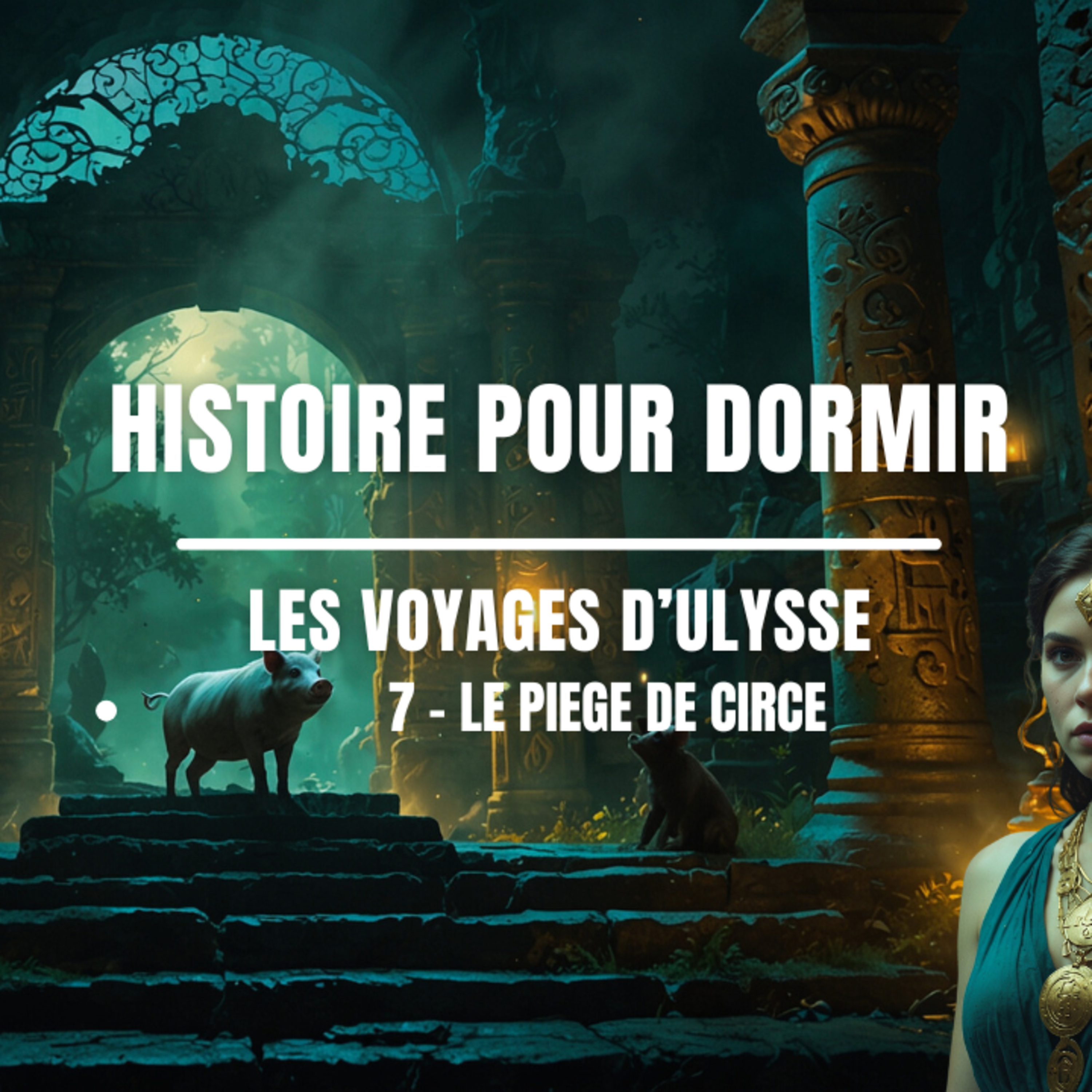 🧙♀️ Histoire pour dormir – Le piège de la sorcière Circé | L’Odyssée d’Ulysse (7) 🌙