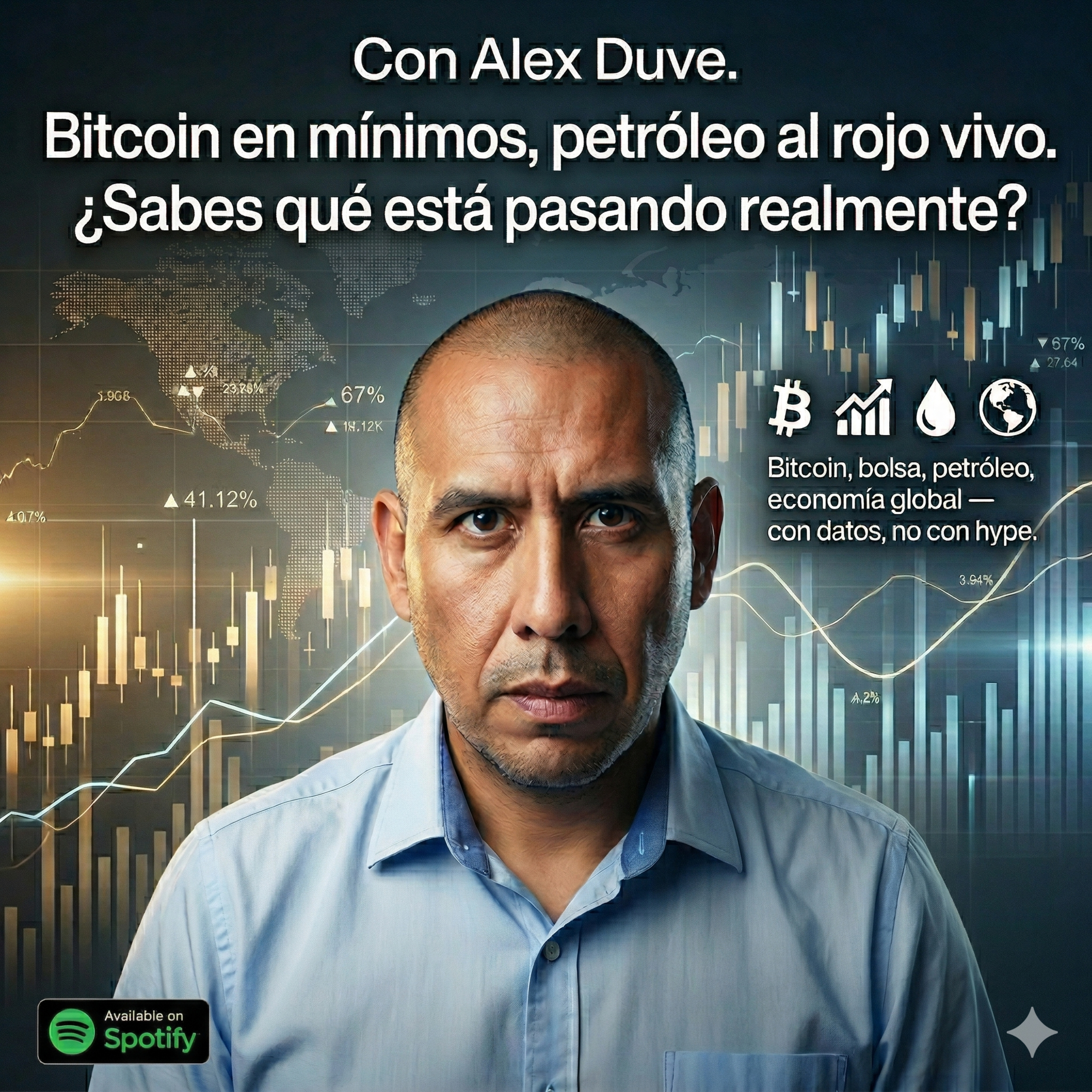Bitcoin en mínimos, petróleo al rojo vivo. ¿Sabes qué está pasando realmente? episode artwork