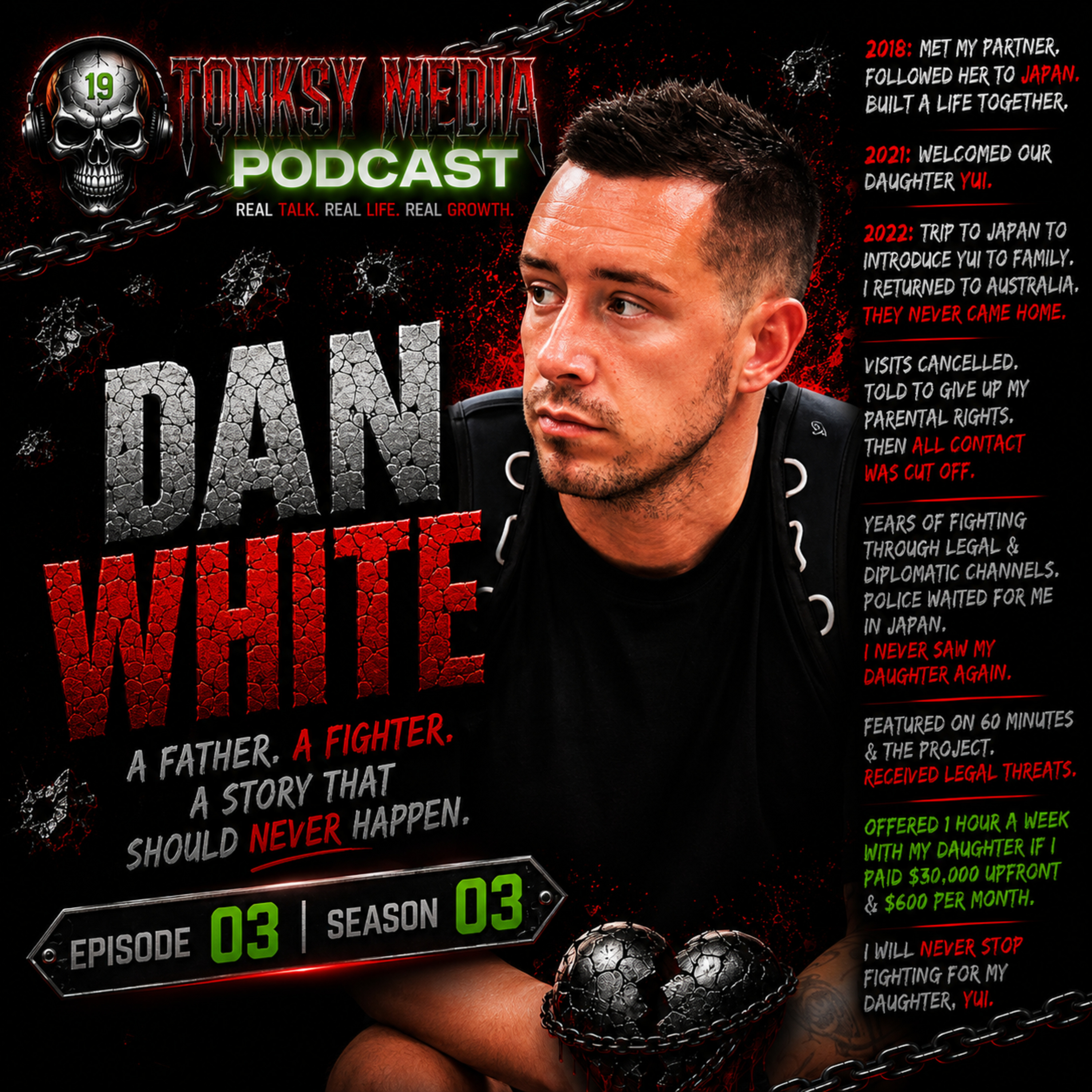 My Daughter Was Abducted to Japan | Dan White | Tonksy Media Podcast S3 E3 episode artwork