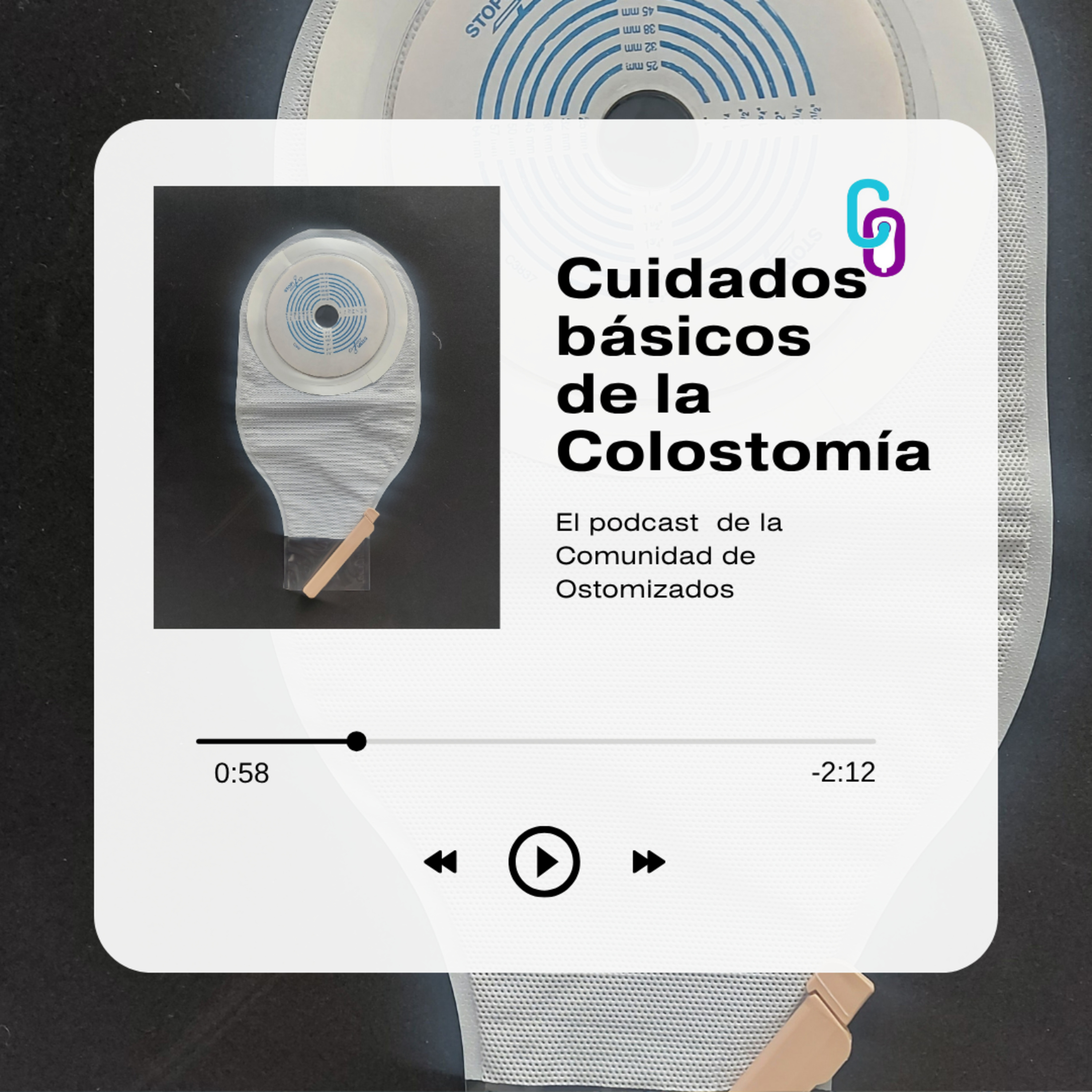 Portada de “Más Allá del Estoma: el podcast de la Comunidad de Ostomizados”