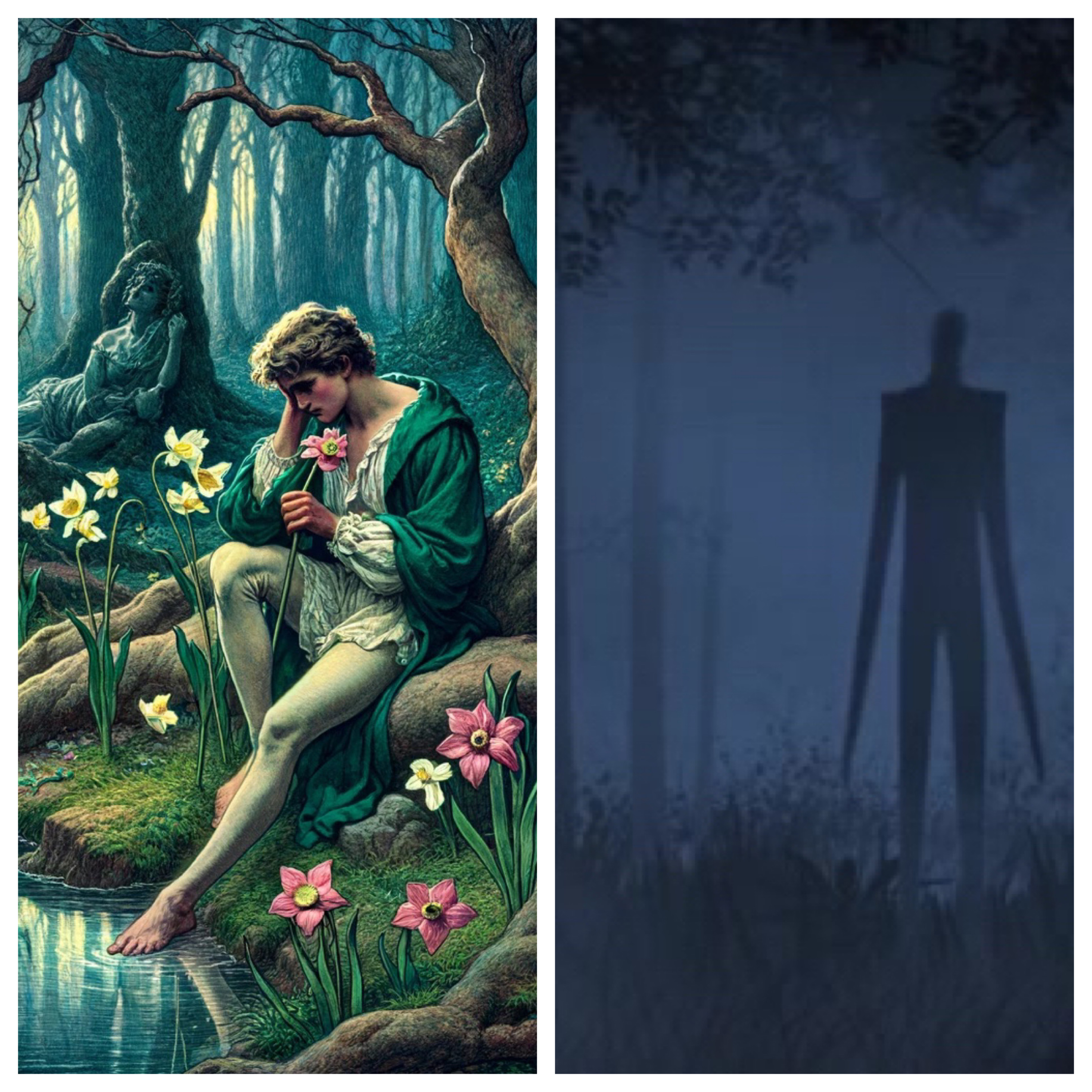 E. 27 The story of Echo and Narcissus and The Slenderman episode artwork
