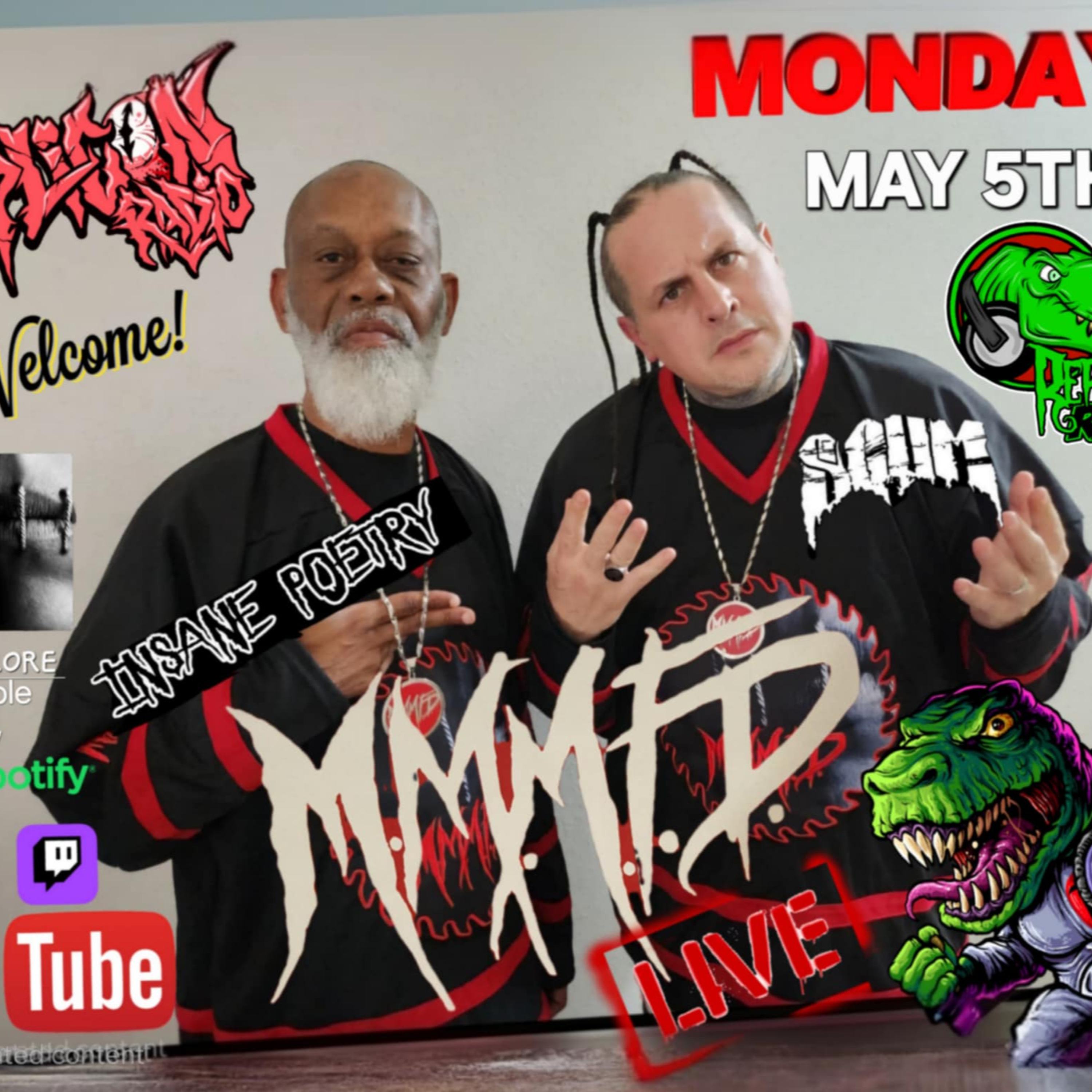 M.M.M.F.D SCUM & INSANE POETRY JOIN US LIVE + MANSON recap . kickball & more