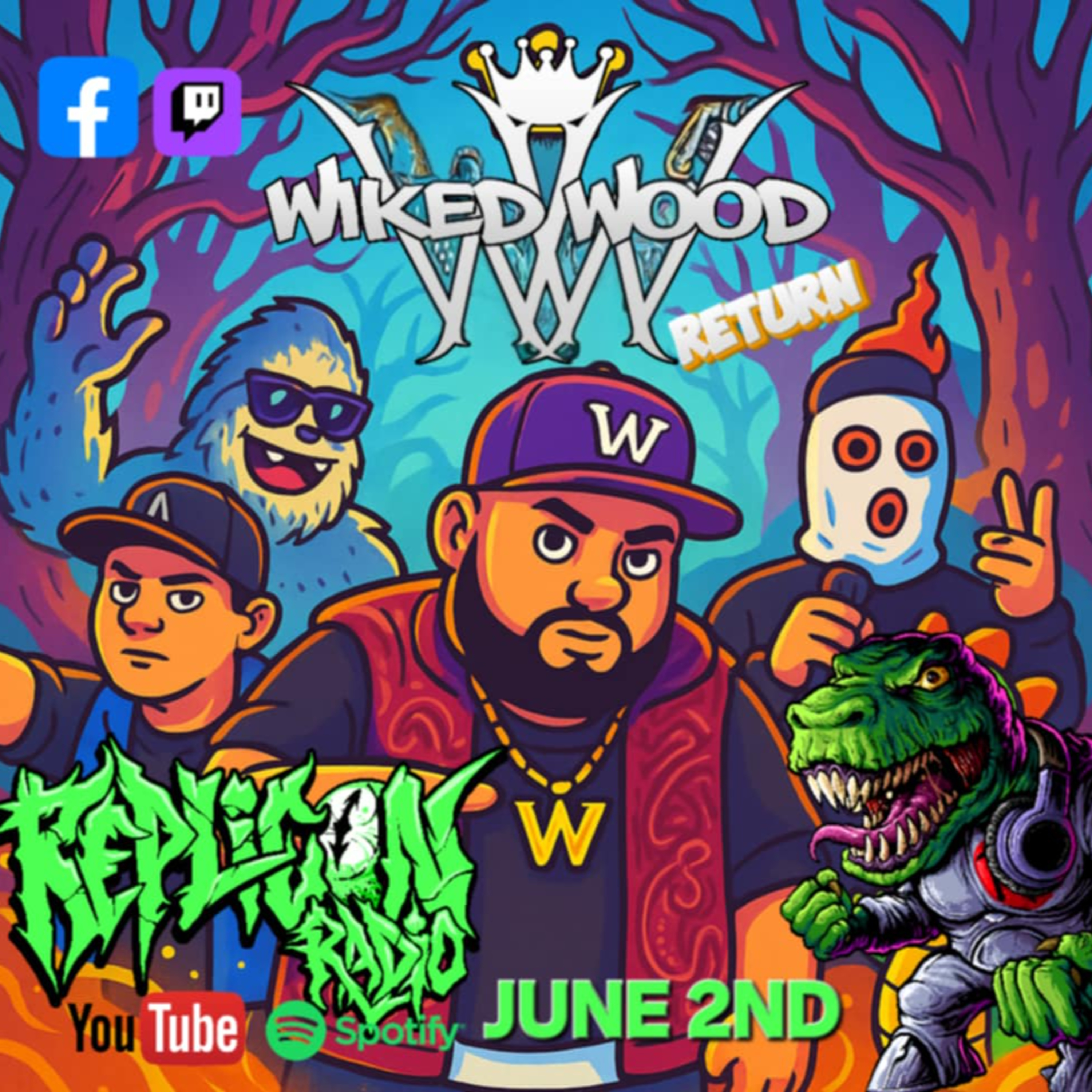 WIKED WOOD returns live . TOM WOOD surprise guest + FLOAT MAP REVEAL . REPLICON invited to baseball