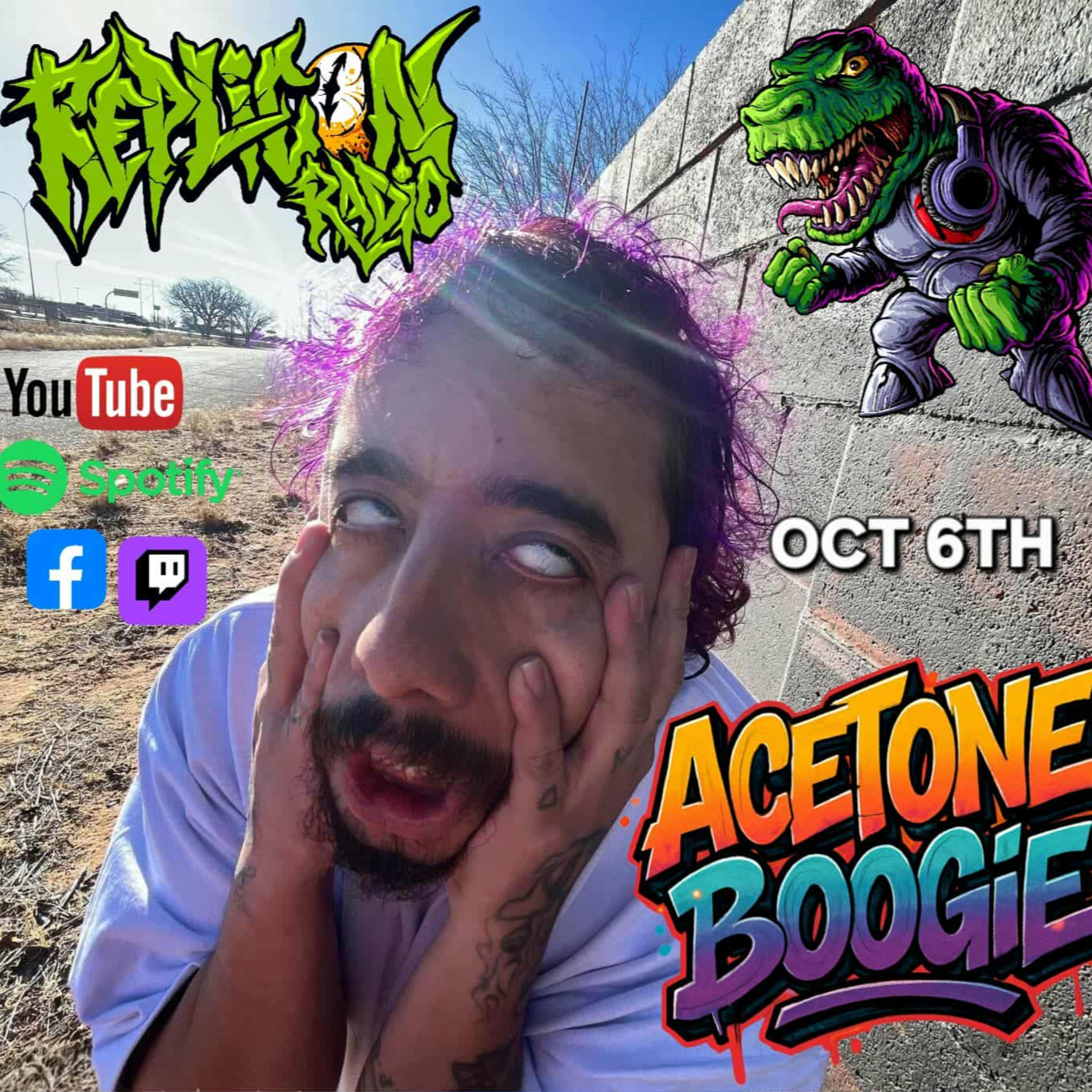 ACETONE BOOGIE LIVE INTERVIEW .  Taylor swift  . haunted float . happy October . live POD episode artwork