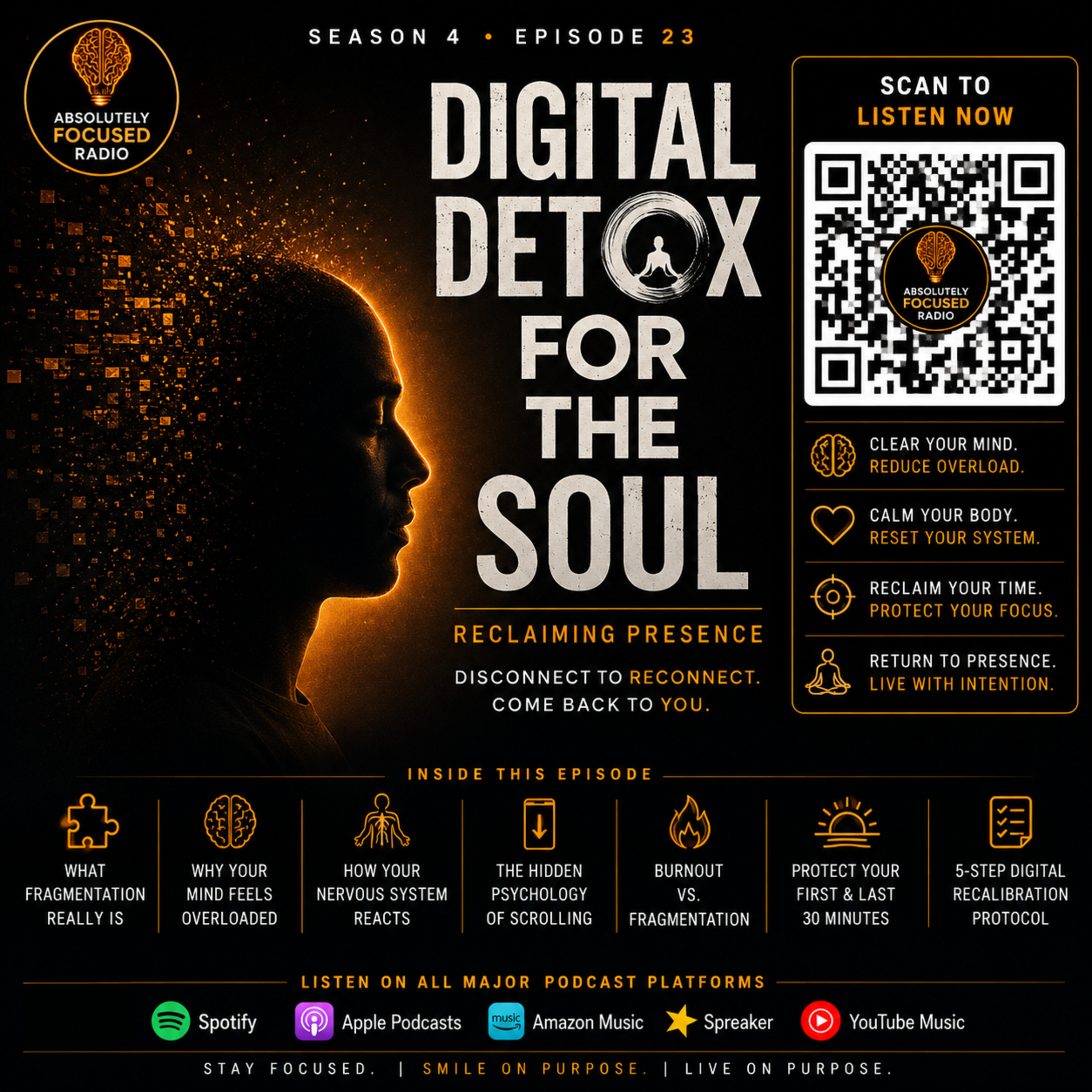 Digital Detox for the Soul: Reclaiming Presence | Absolutely Focused Radio (S4E23) episode artwork