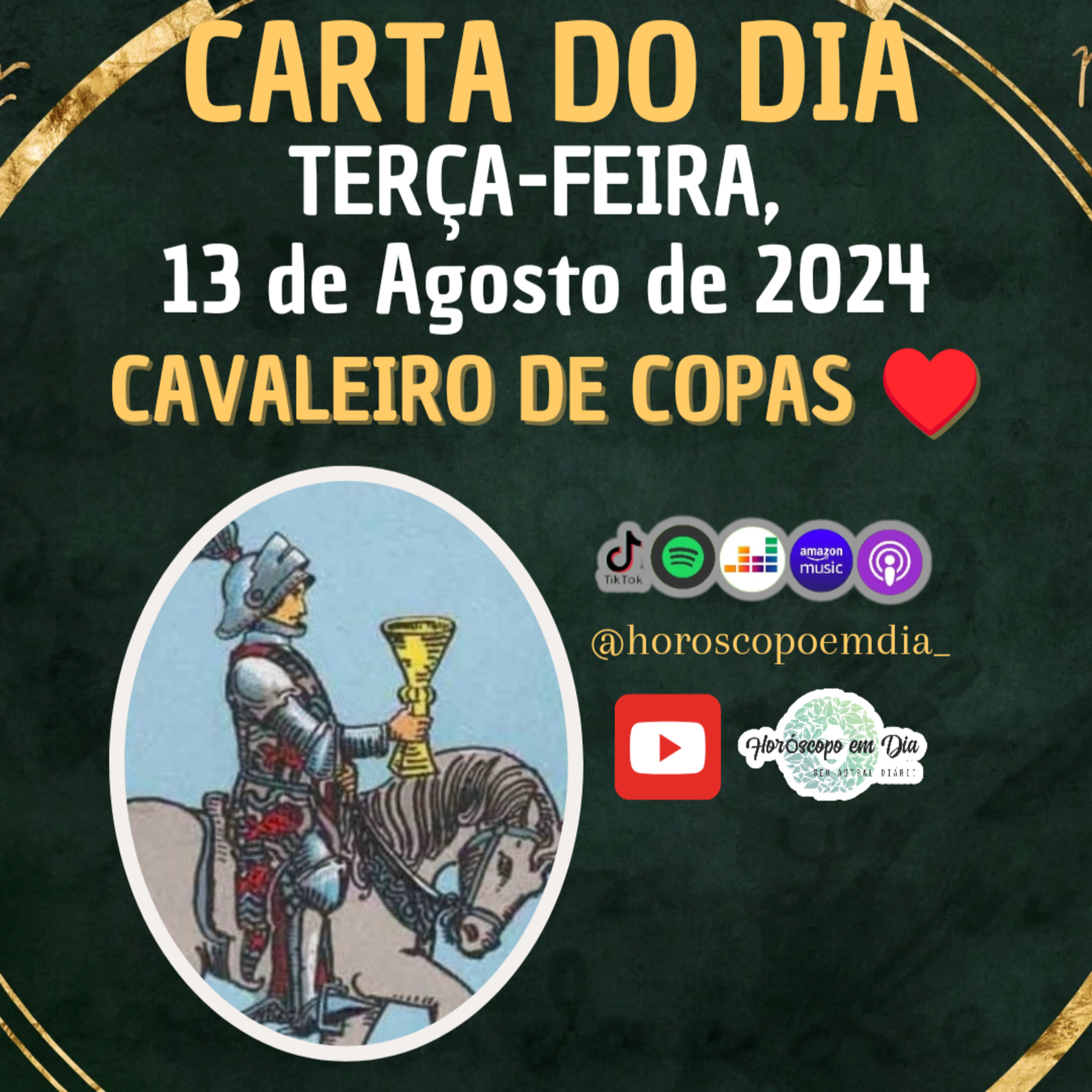 Carta para o dia 13 de Agosto de 2024, Cavaleiro de Copas. episode artwork