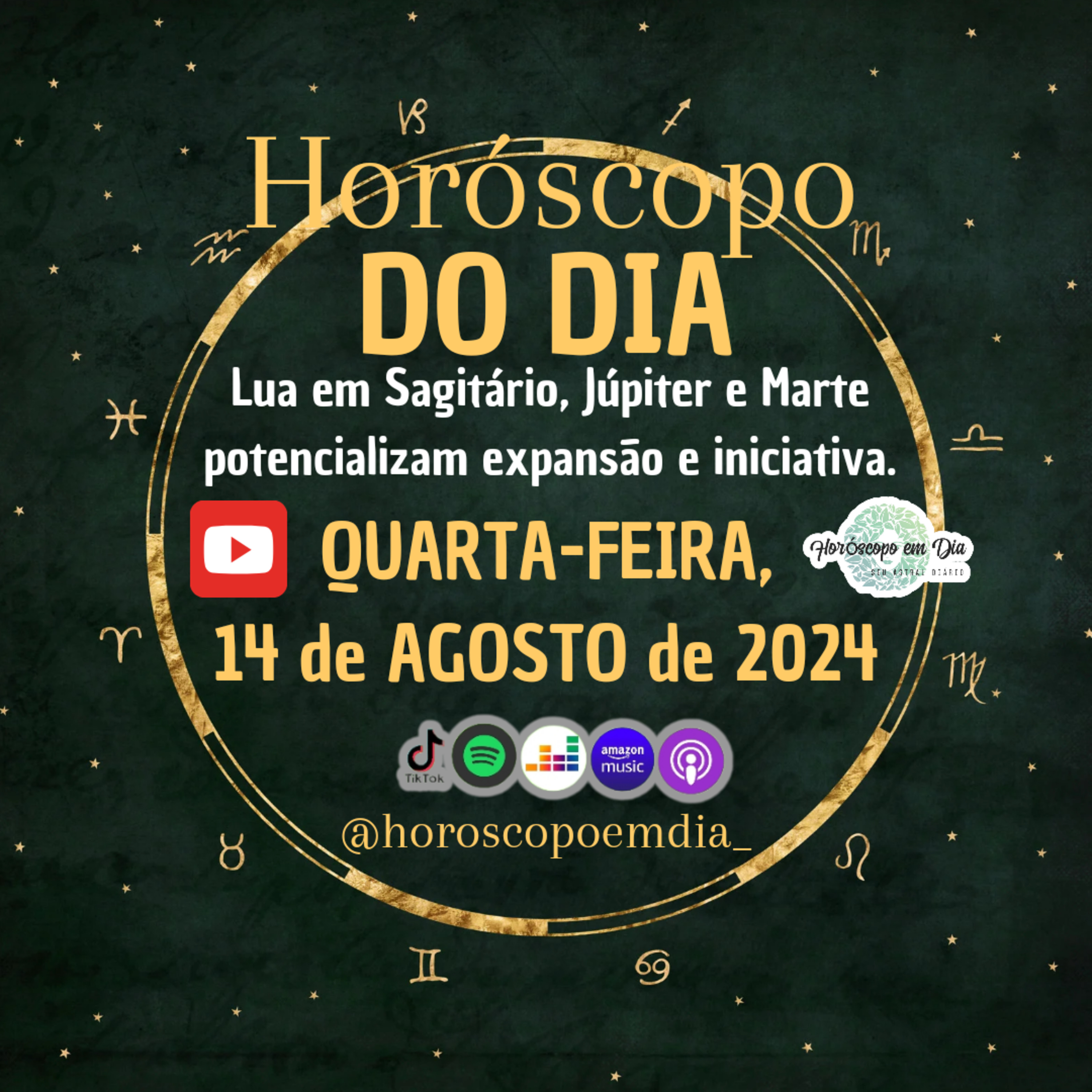 Horóscopo do Dia, Quarta-feira, 14 de Agosto de 2024, Todos os Signos. episode artwork