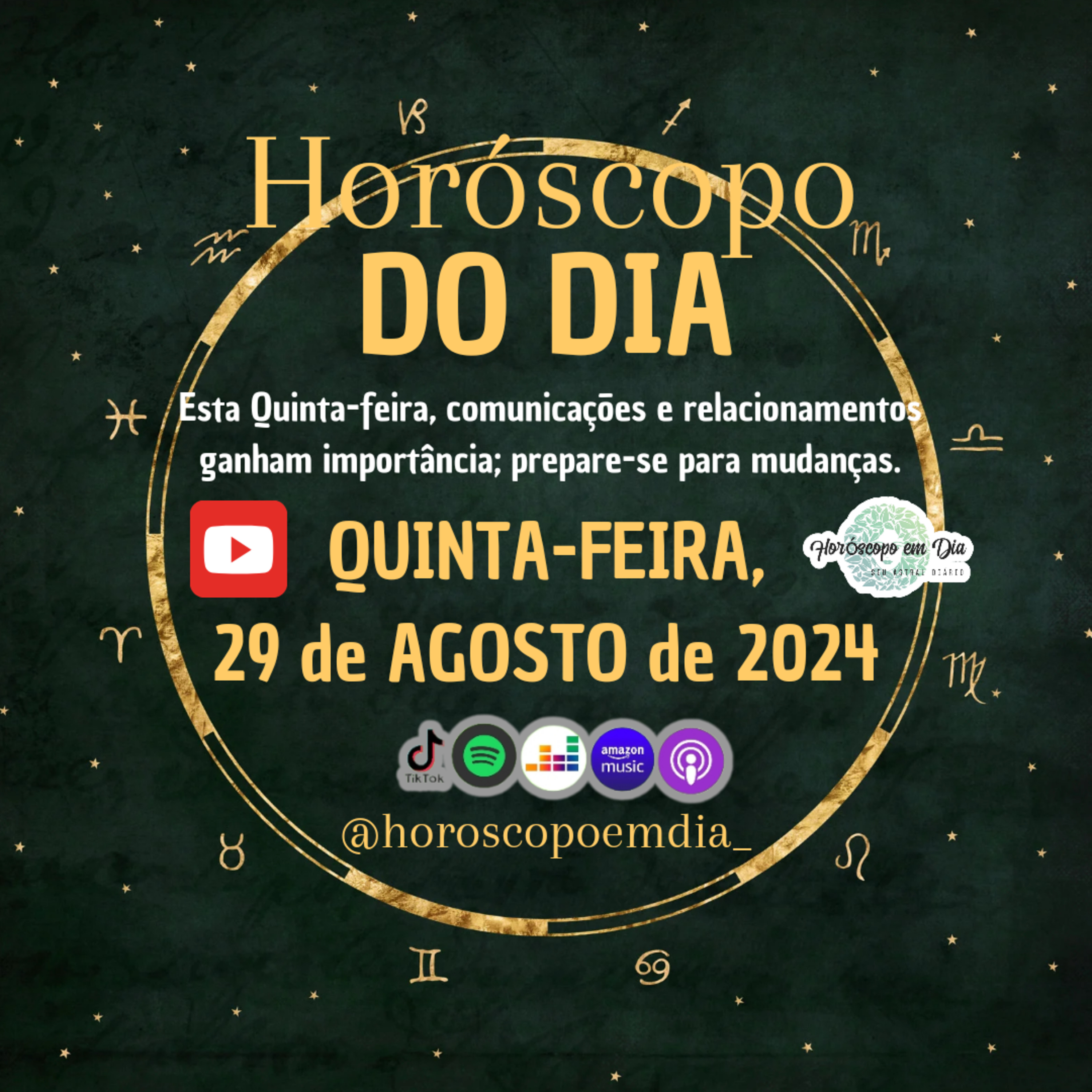 Horóscopo do Dia, Quinta-feira, 29 de Agosto de 2024, Todos os Signos. episode artwork