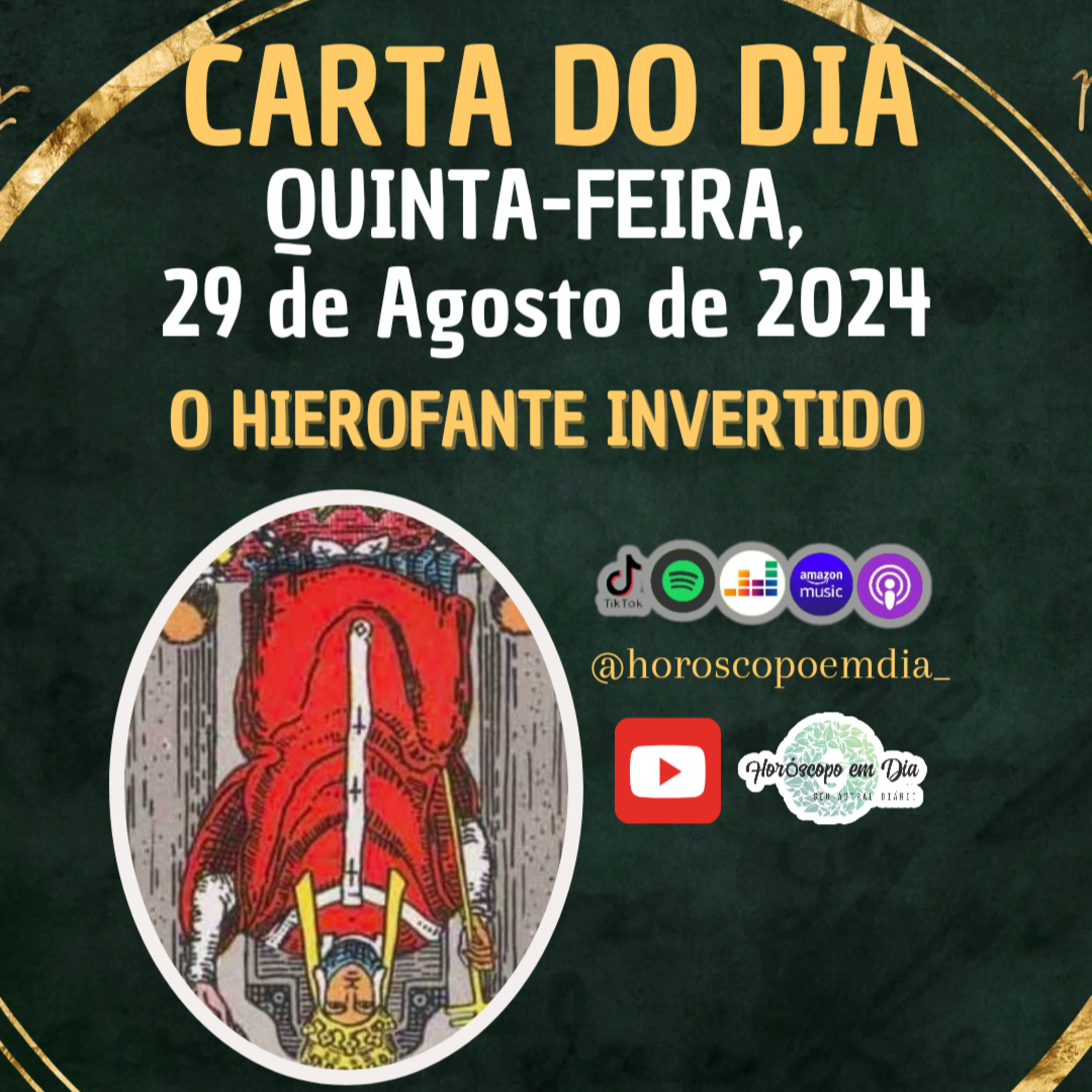 Carta para o dia 29 de Agosto de 2024, O Hierofante invertido. episode artwork