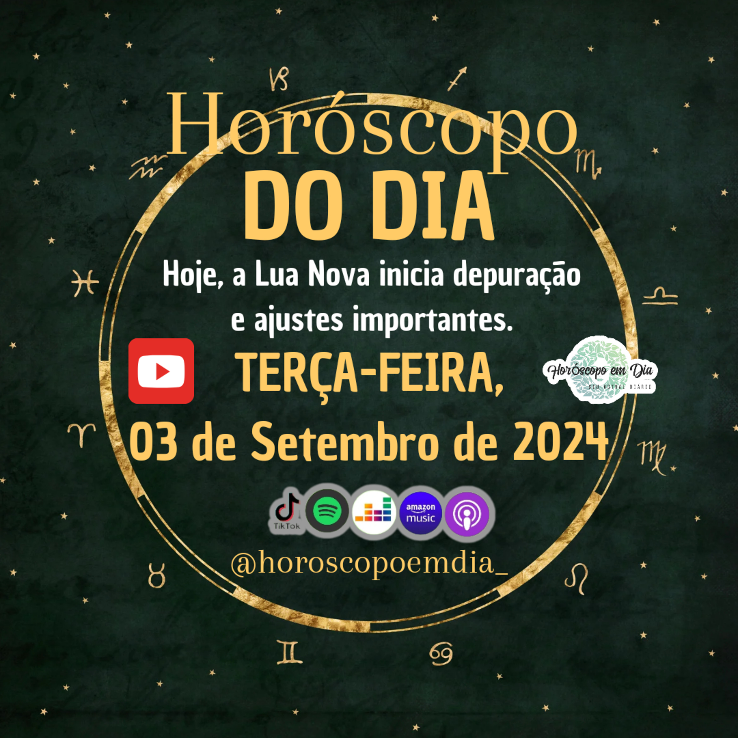 Horóscopo do Dia, Terça-feira, 3 de Setembro de 2024. Todos os signos. episode artwork