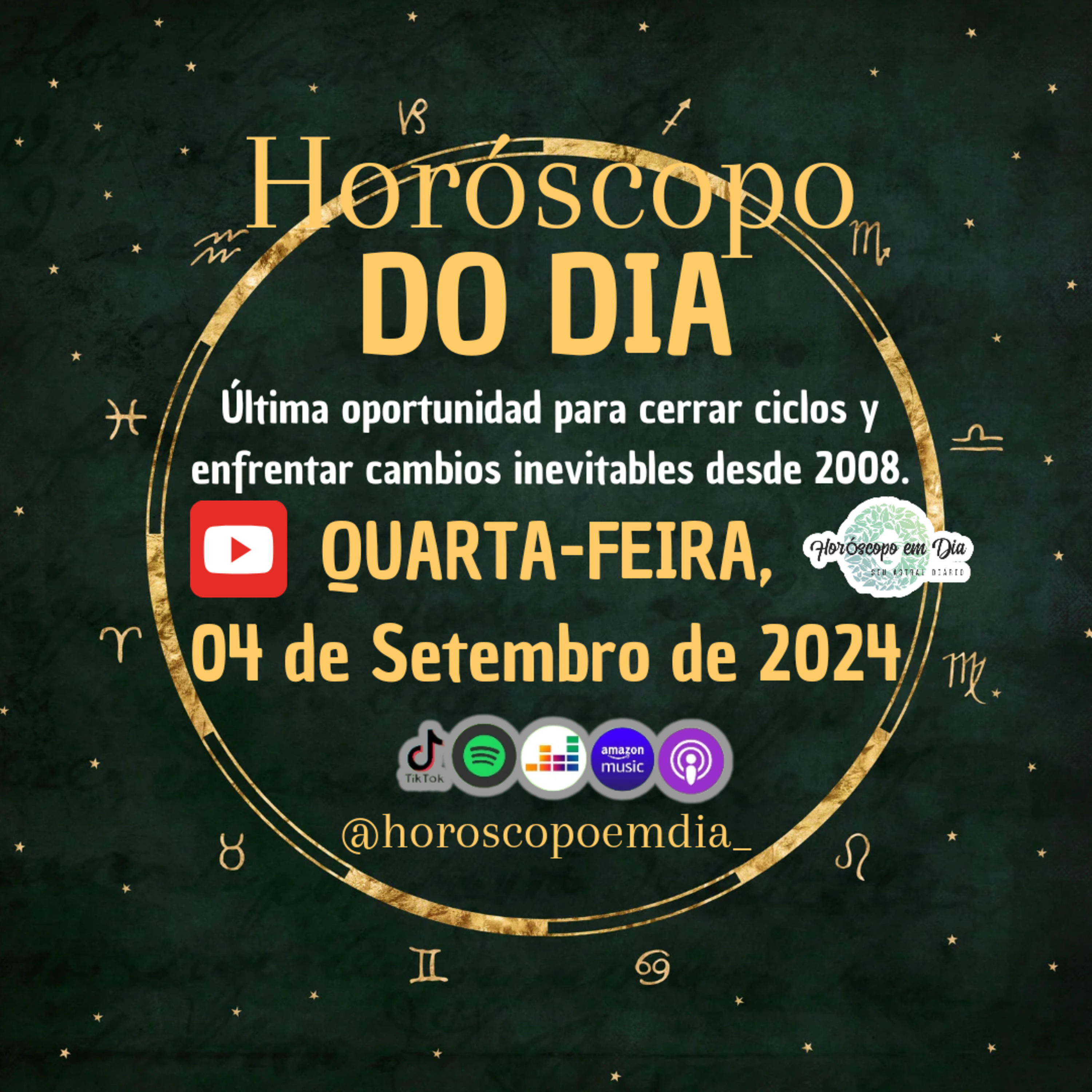 Horóscopo do Dia, Quarta-feira, 4 de Setembro de 2024, Todos os signos. episode artwork